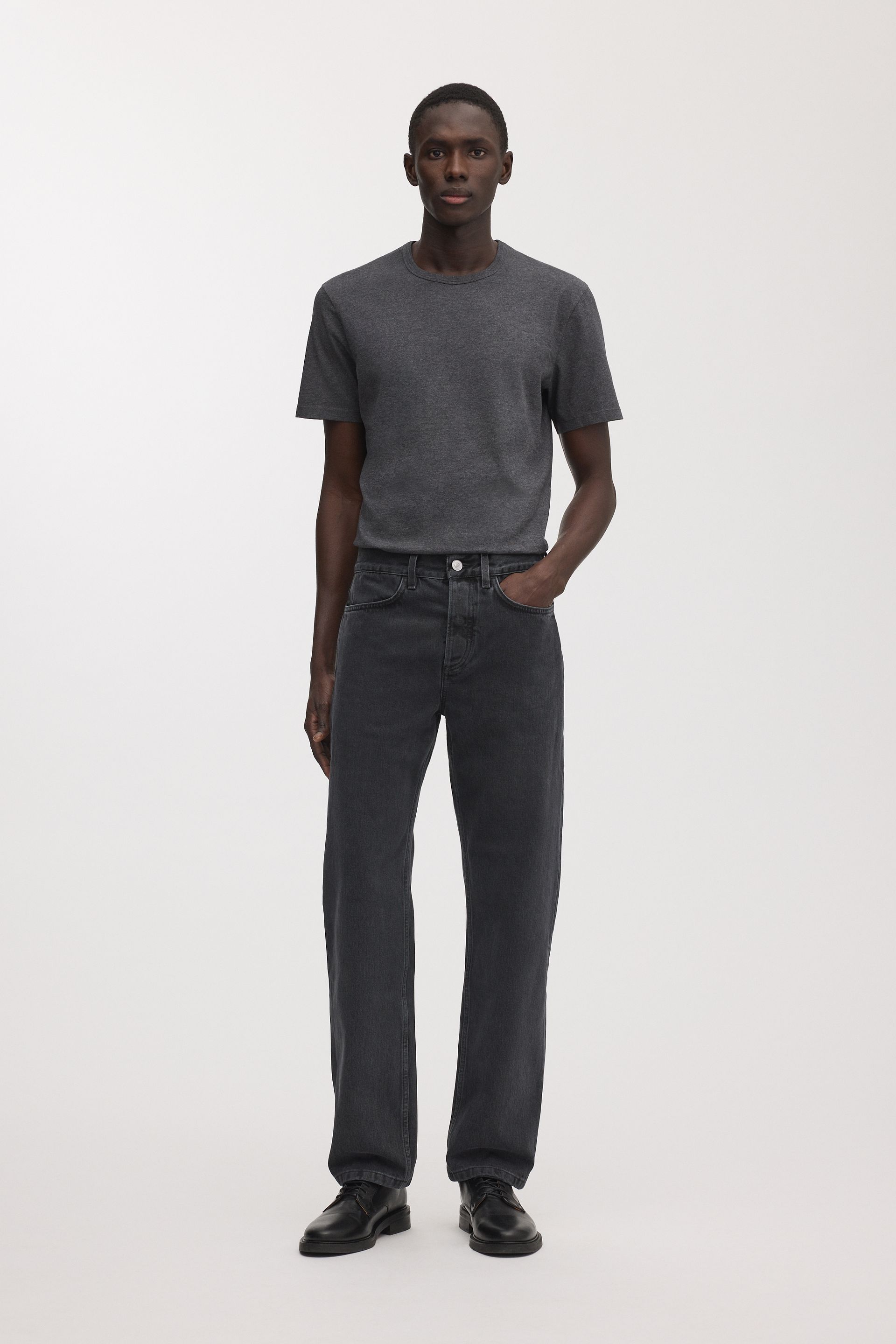 Grey Washed Loose Jeans | Organic Cotton Denim | Asket