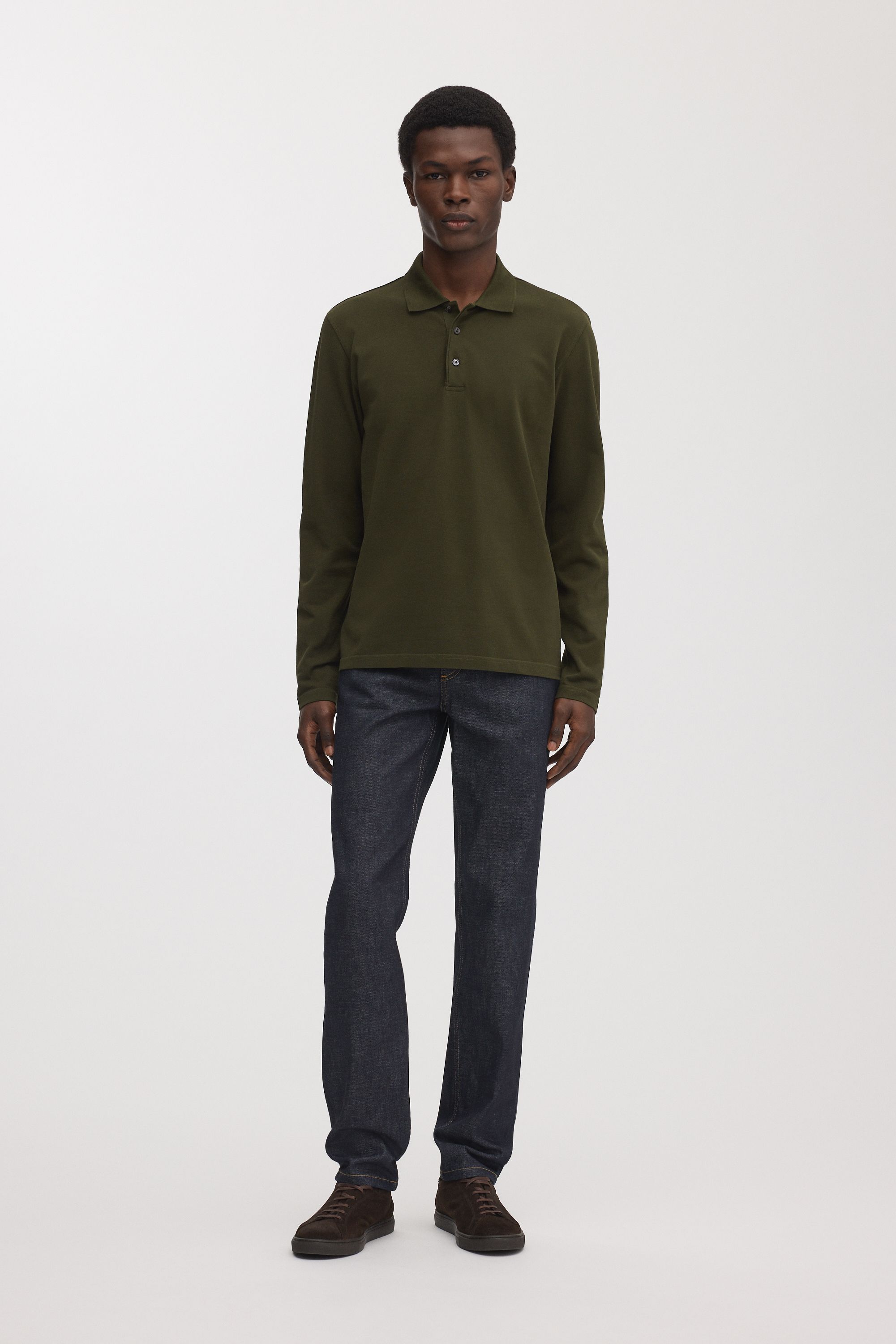 Image number 1 of The Long Sleeve Pique Polo