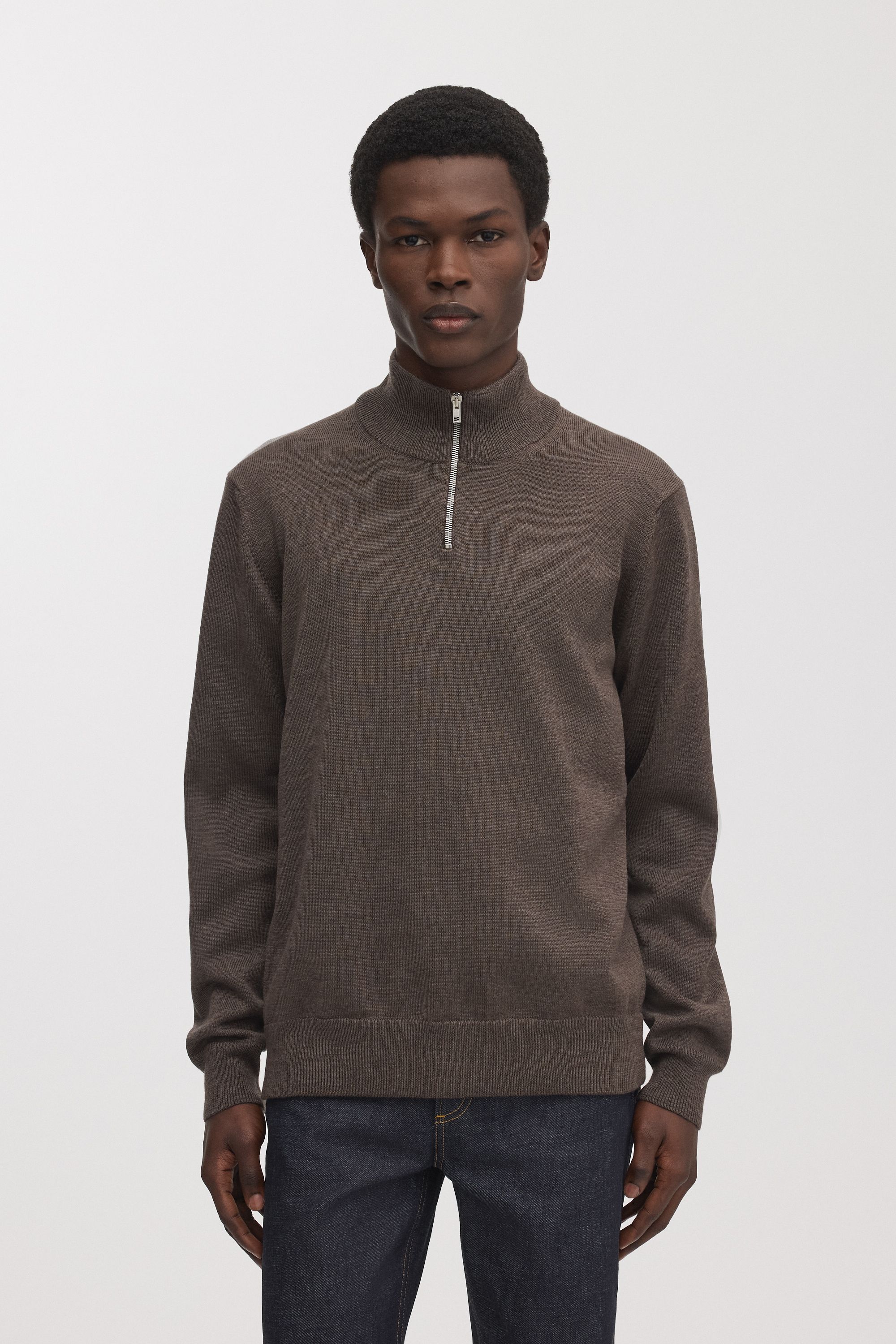Image number 2 of The Merino Half Zip Sweater