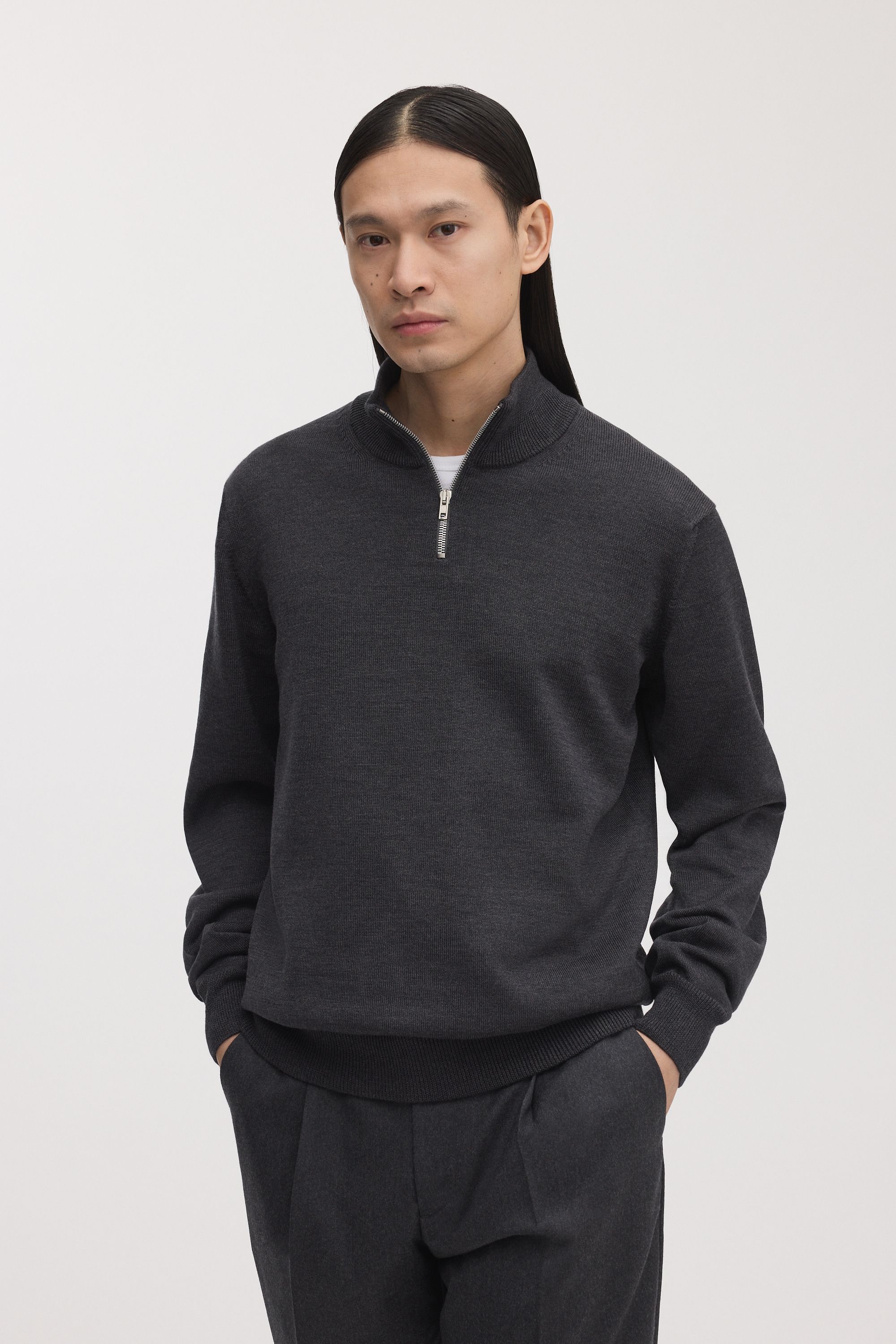 Image number 2 of The Merino Half Zip Sweater