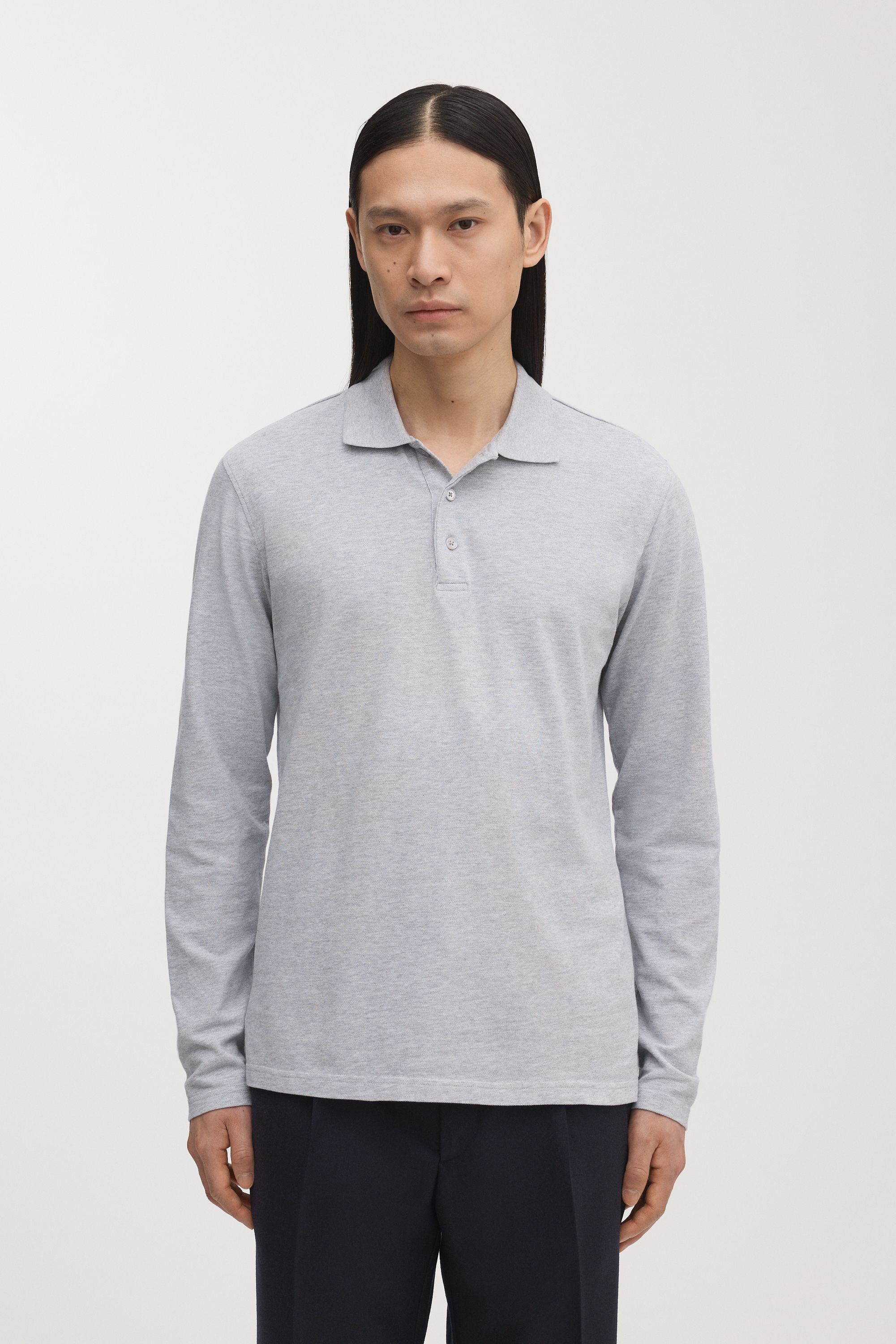 Image number 2 of The Long Sleeve Pique Polo