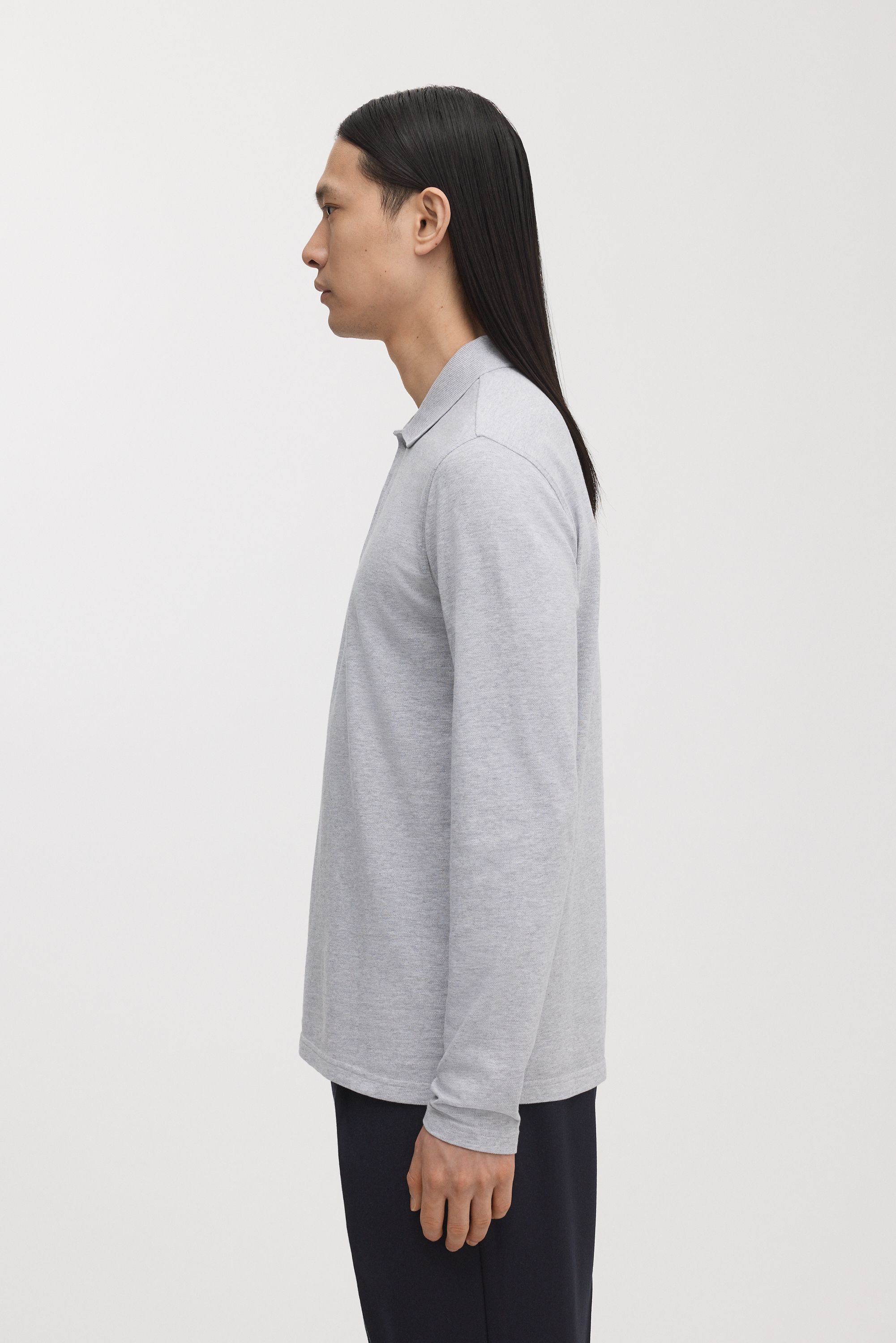 Image number 3 of The Long Sleeve Pique Polo