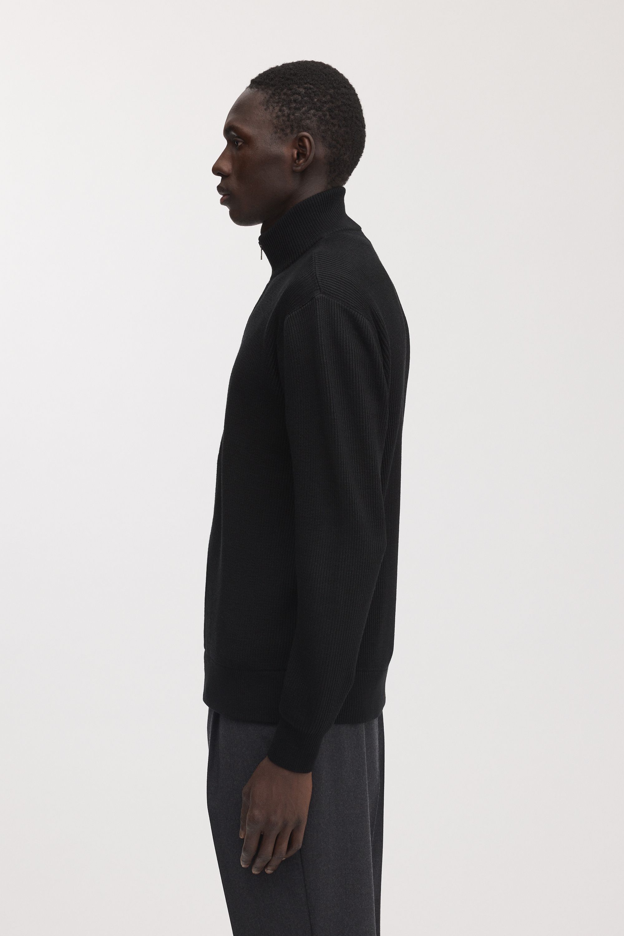 Image number 2 of The Merino Zip Cardigan