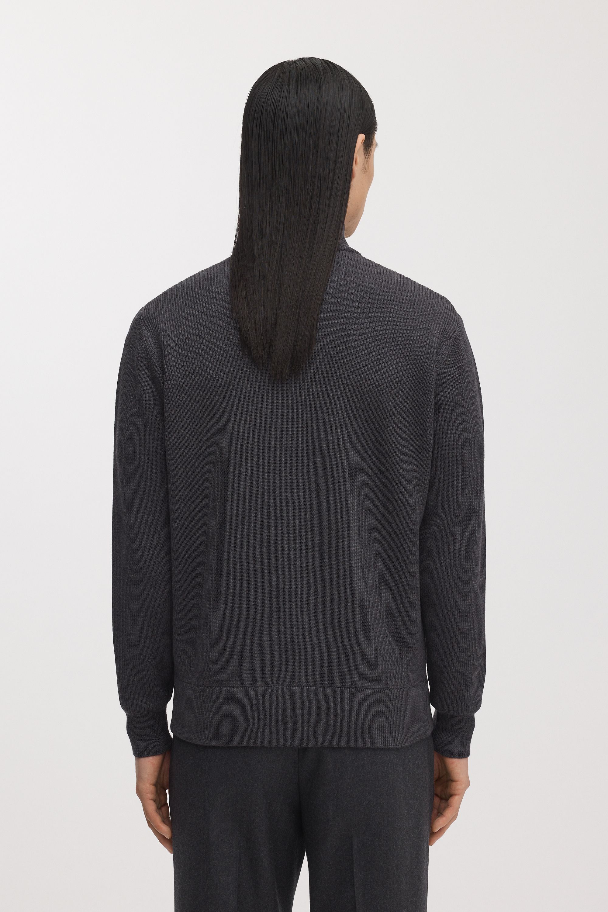 Image number 3 of The Merino Zip Cardigan