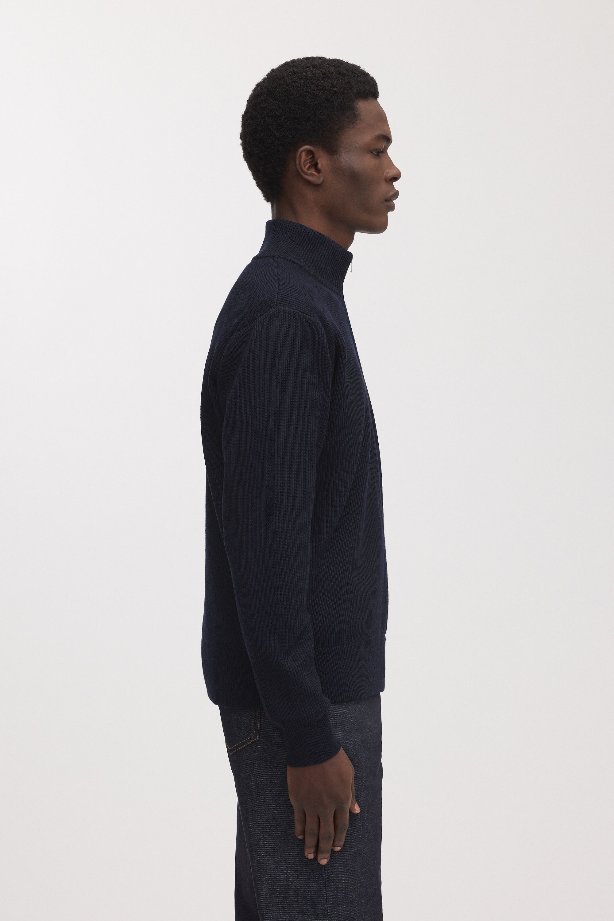 Image number 3 of The Merino Zip Cardigan