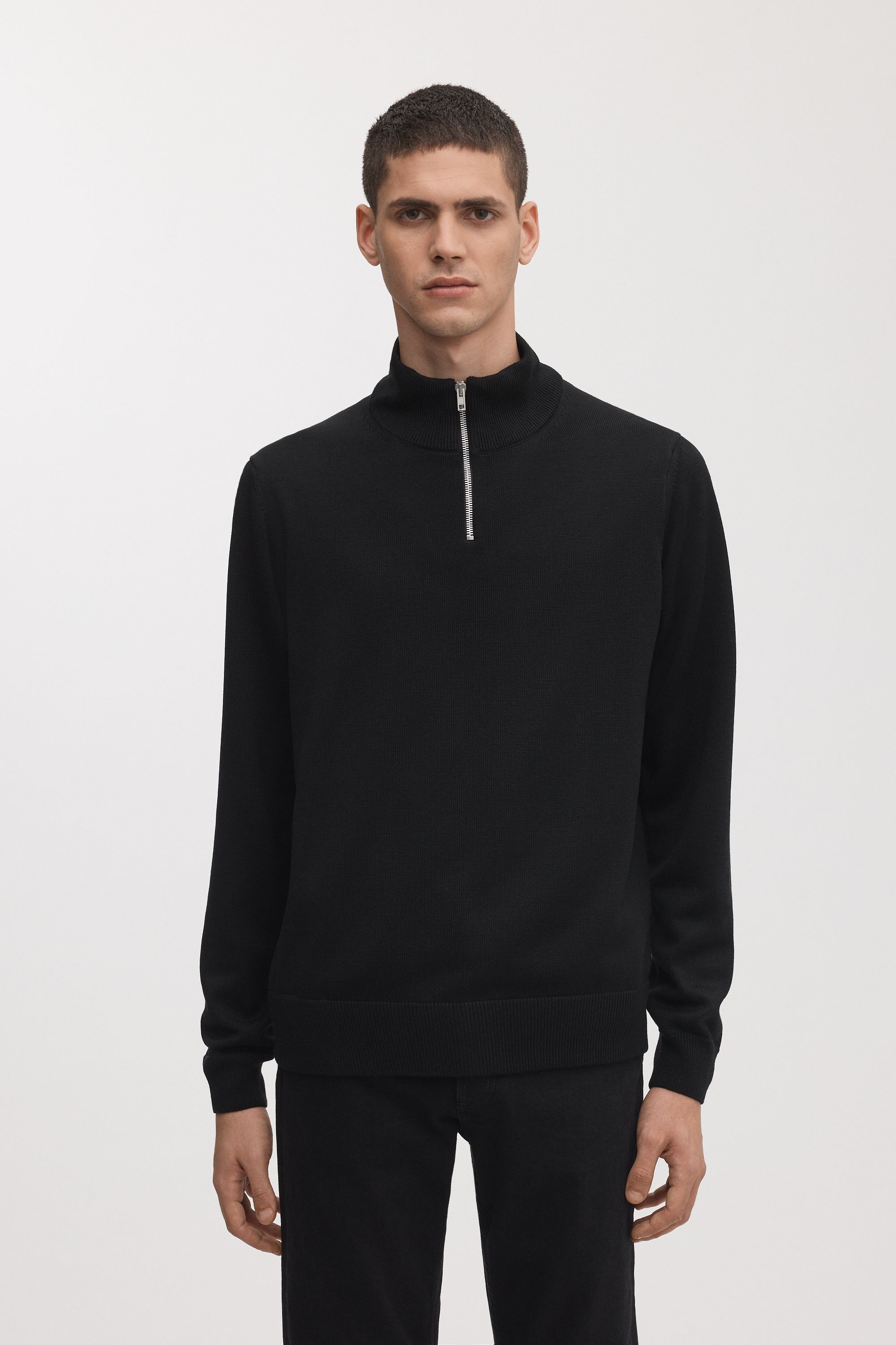 Image number 2 of The Merino Half Zip Sweater