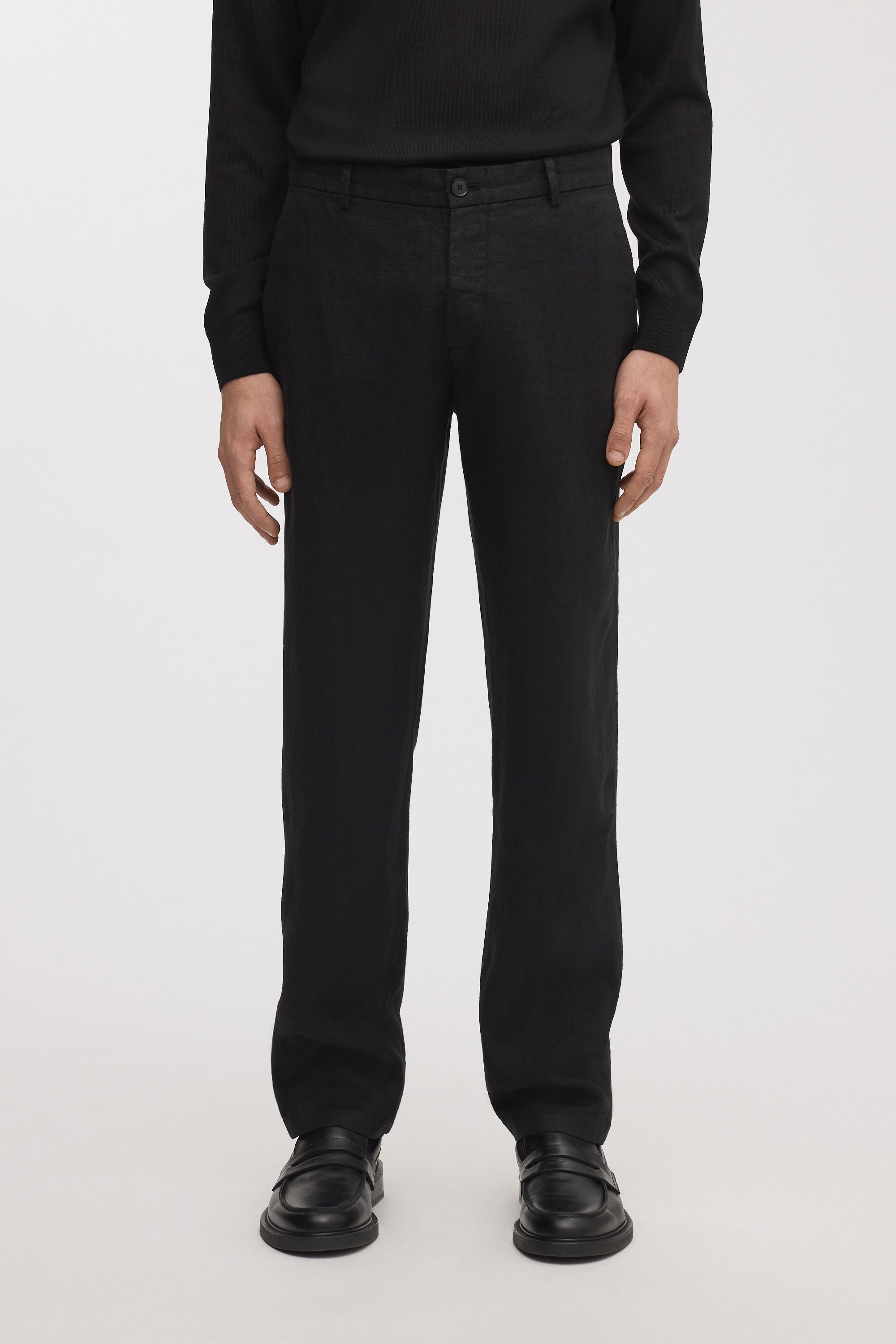 Black Linen Trousers | Belgian Linen | Archive | Asket
