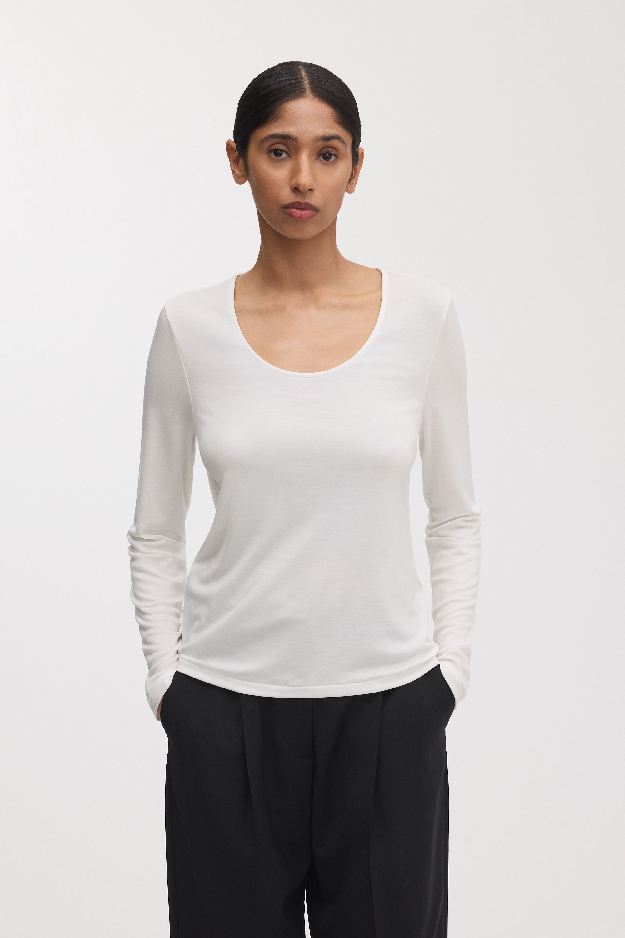 Image number 2 of The Long Sleeve Scoop Neck Top