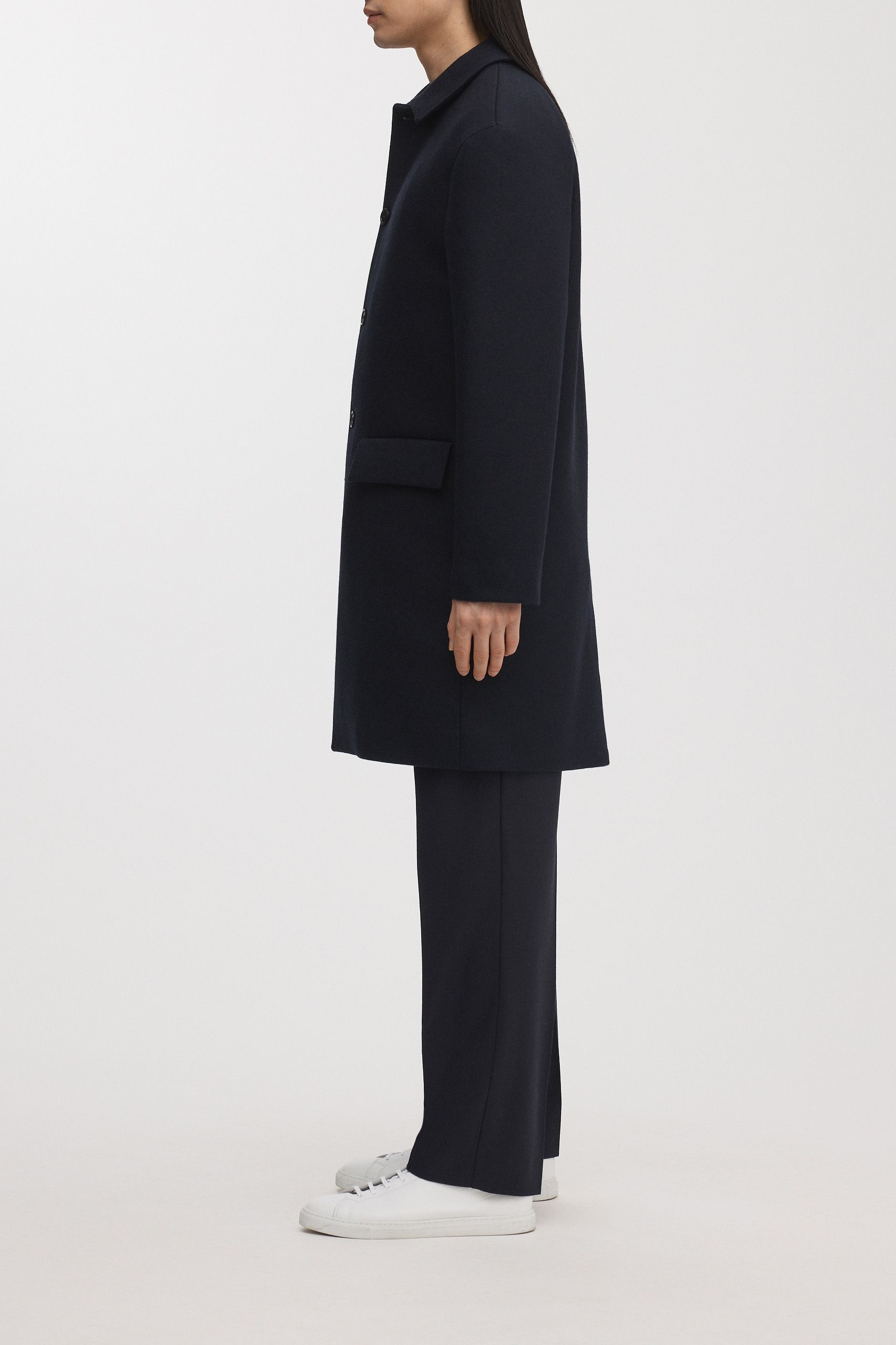 Charcoal Melange Wool Coat | Archive | Asket