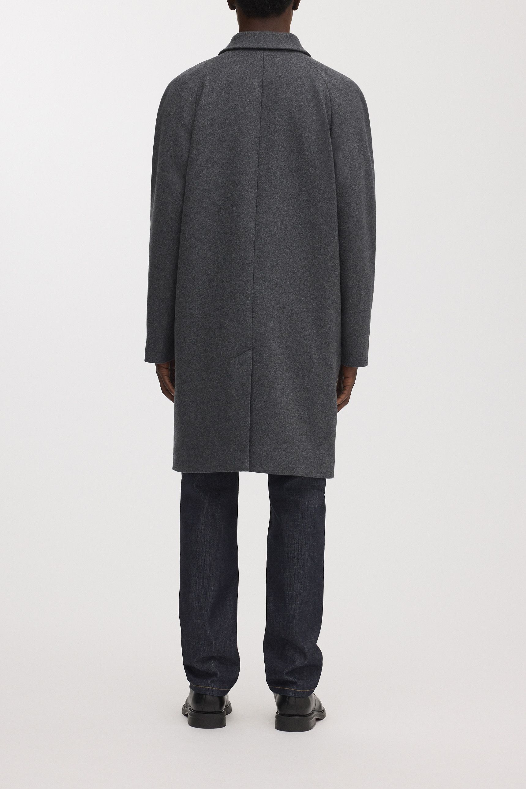 Charcoal Melange Wool Coat | Archive | Asket