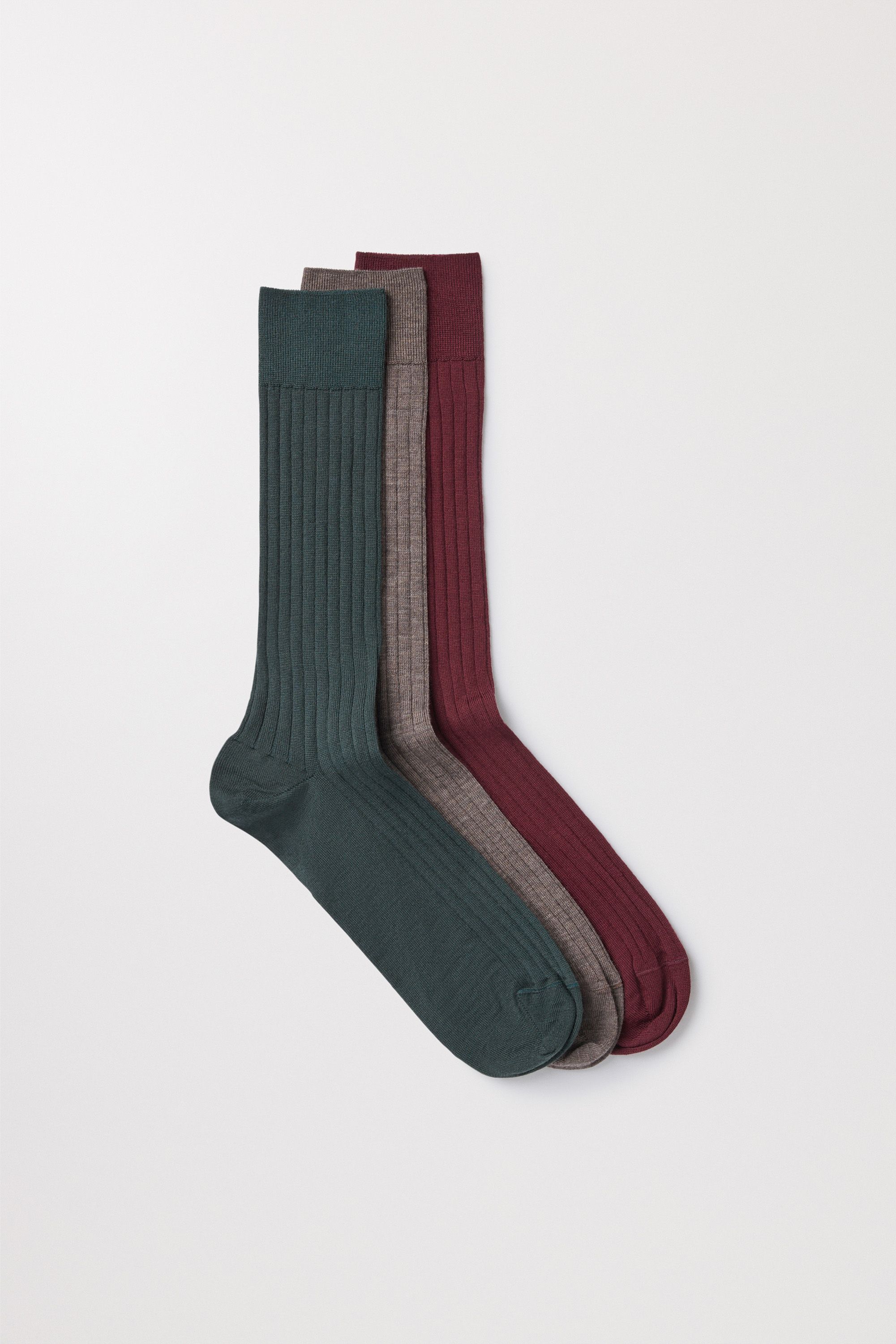 Image number 2 of The Ribbed Merino Socks 3-Pack v2.0 - Archive