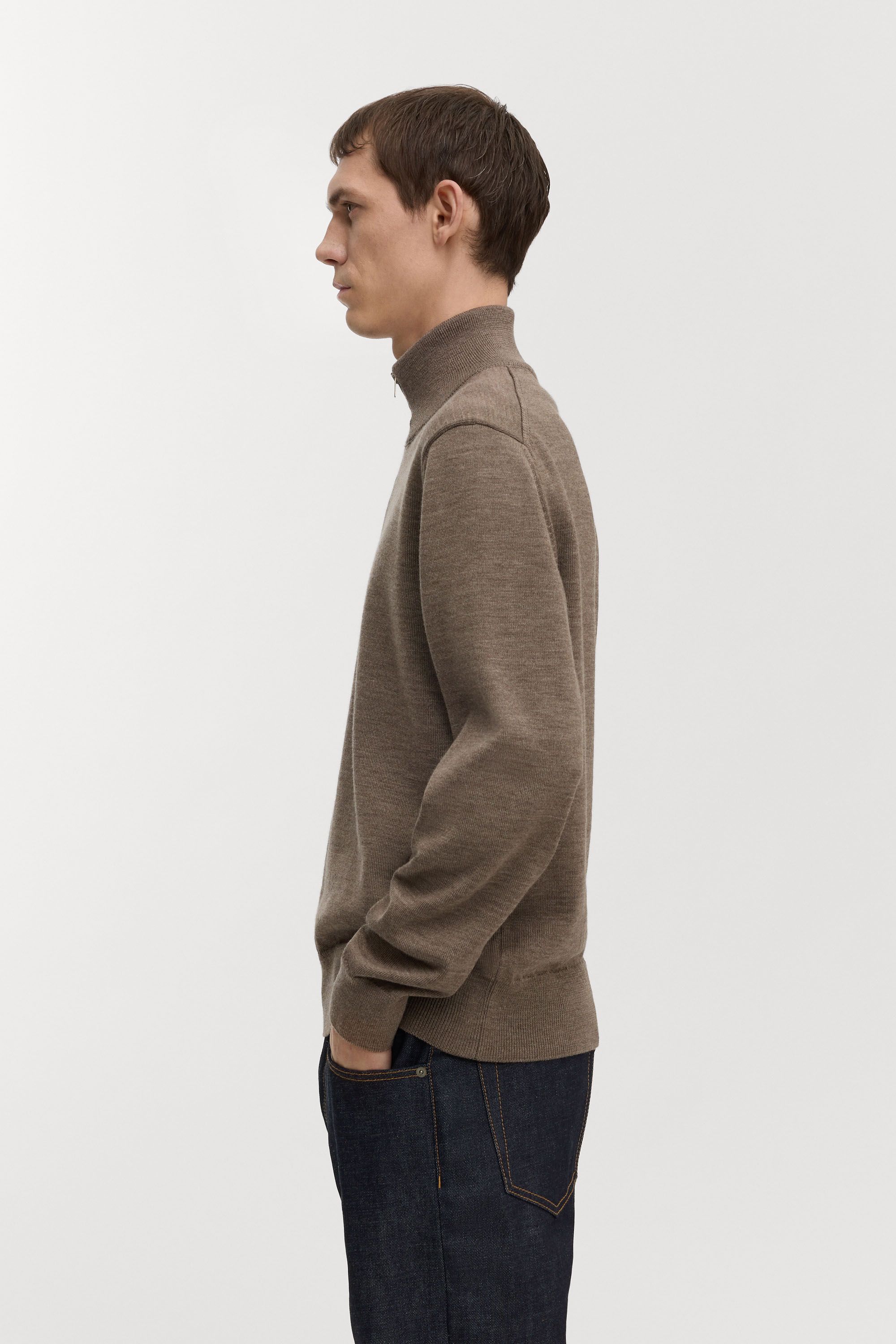 Image number 3 of The Merino Half Zip Sweater