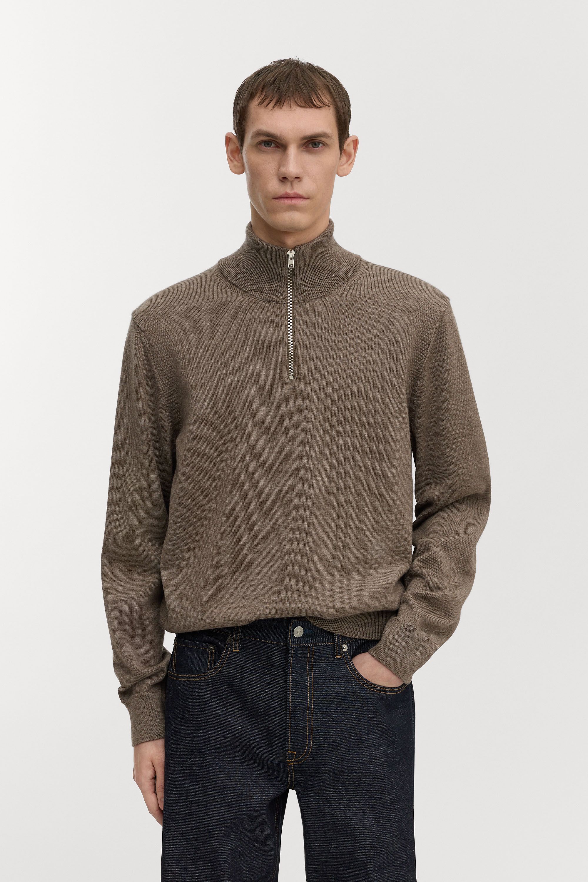 Image number 2 of The Merino Half Zip Sweater