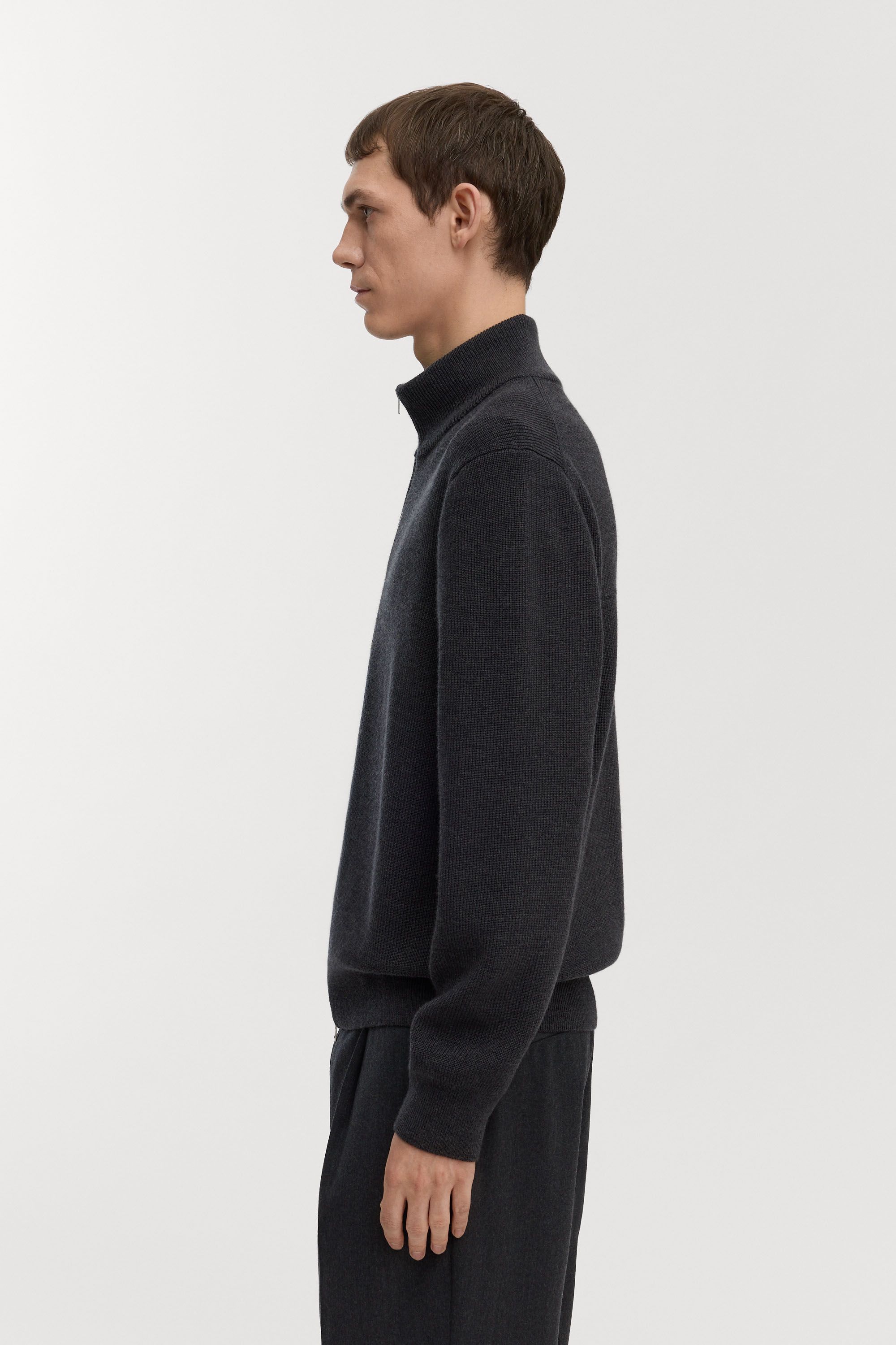 Image number 2 of The Merino Zip Cardigan - Coming Soon