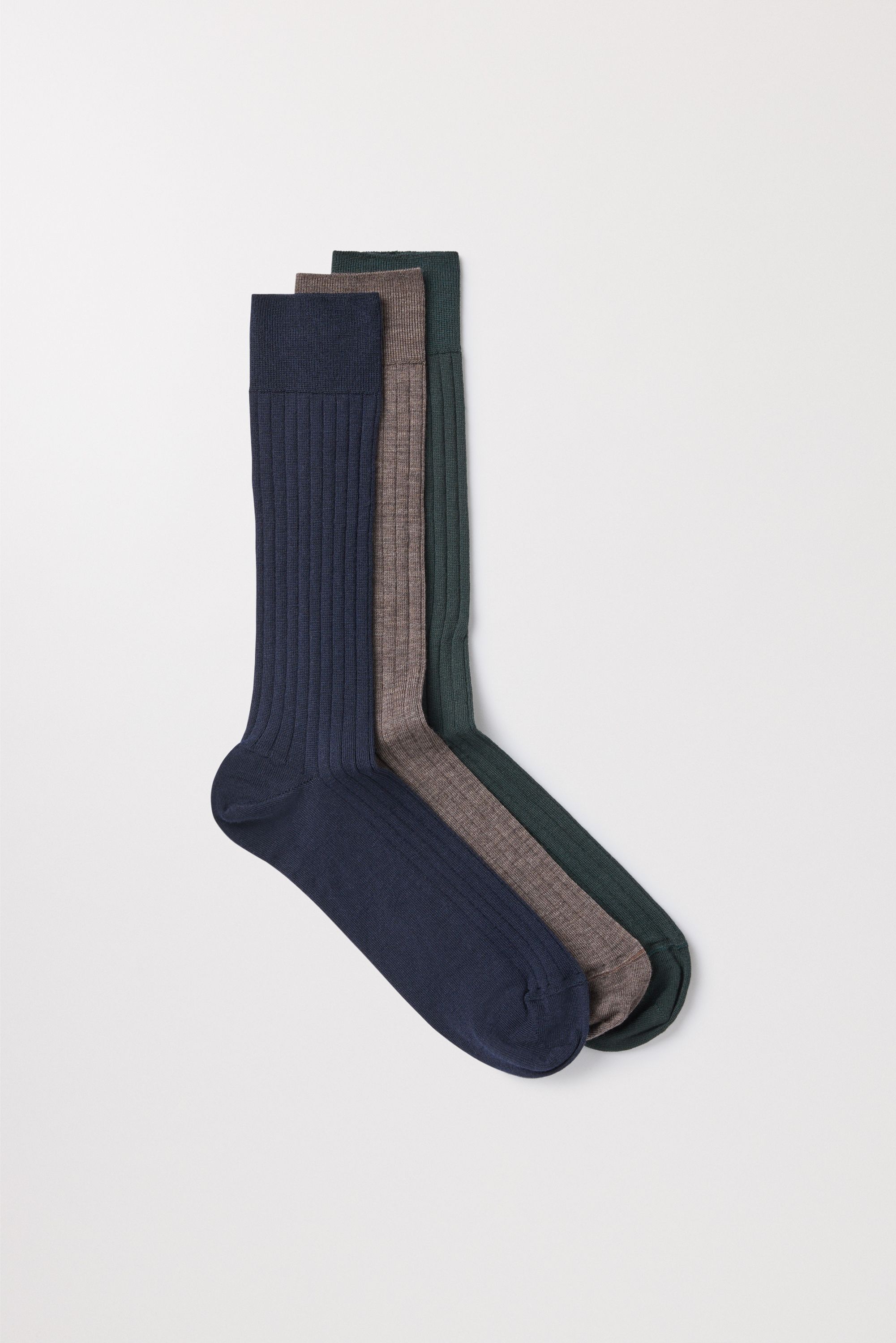 The Ribbed Merino Socks 3-Pack