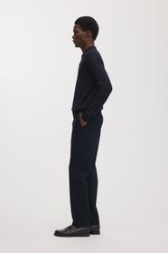 Dark Navy Regular Chino Straight Cut Organic Cotton Asket