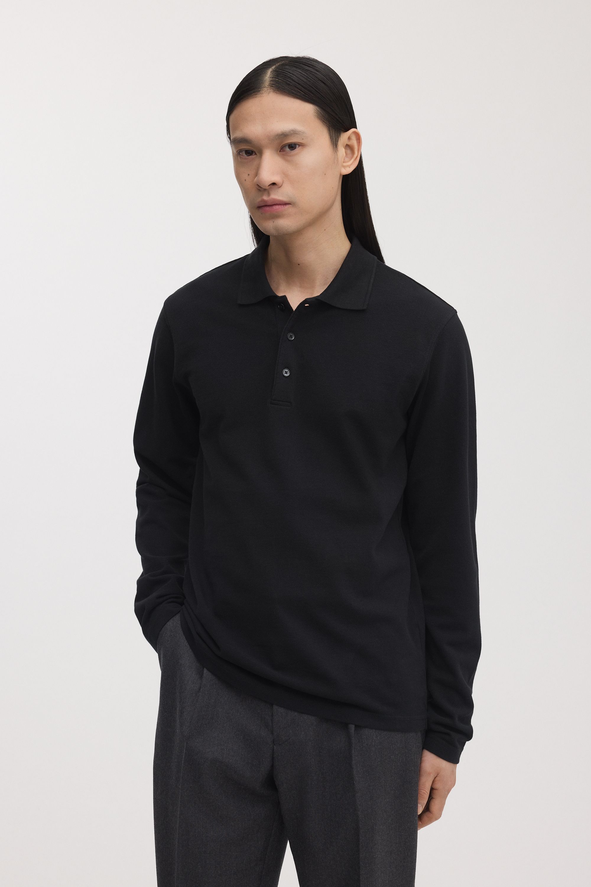 Image number 2 of The Long Sleeve Pique Polo