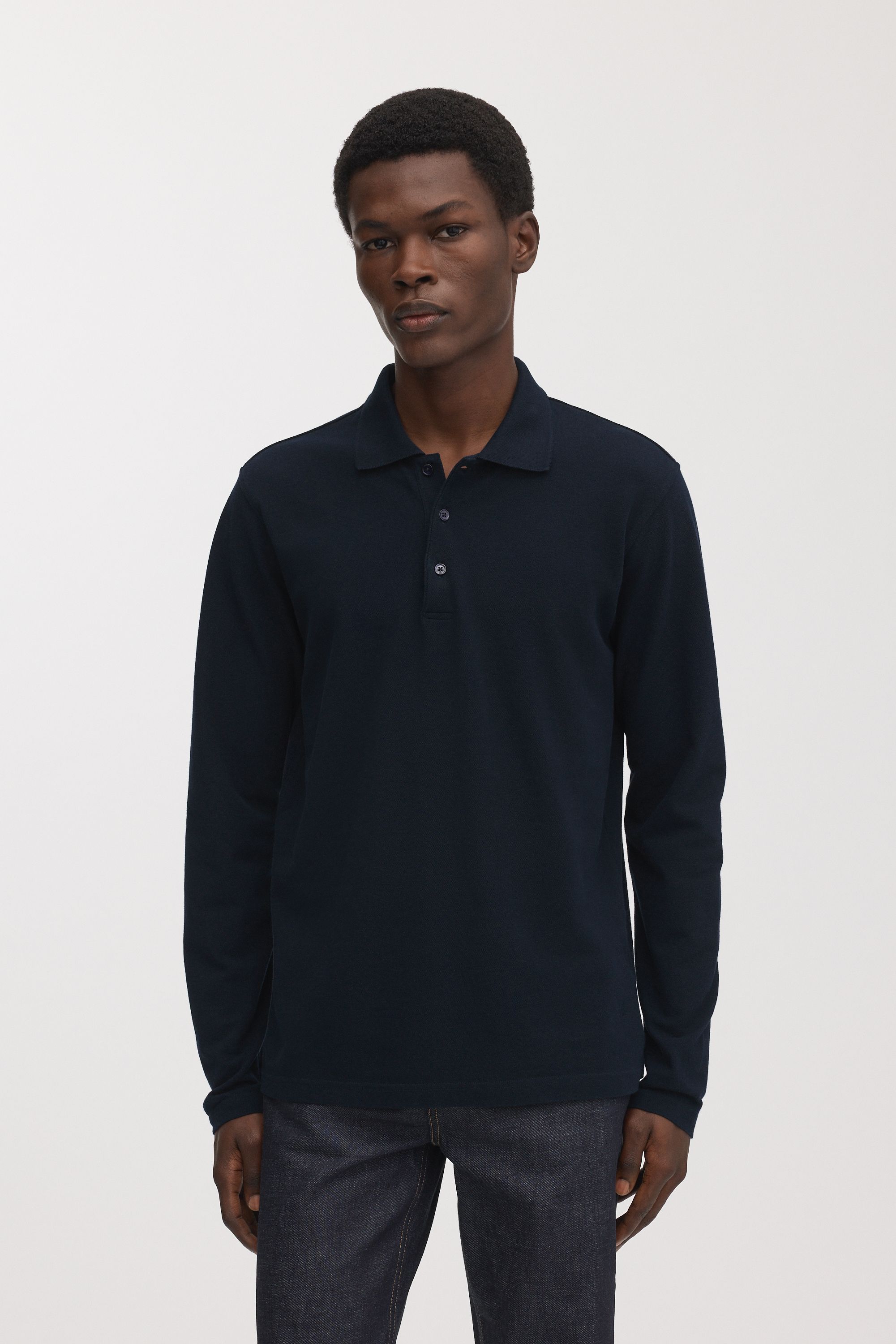 The Long Sleeve Pique Polo
