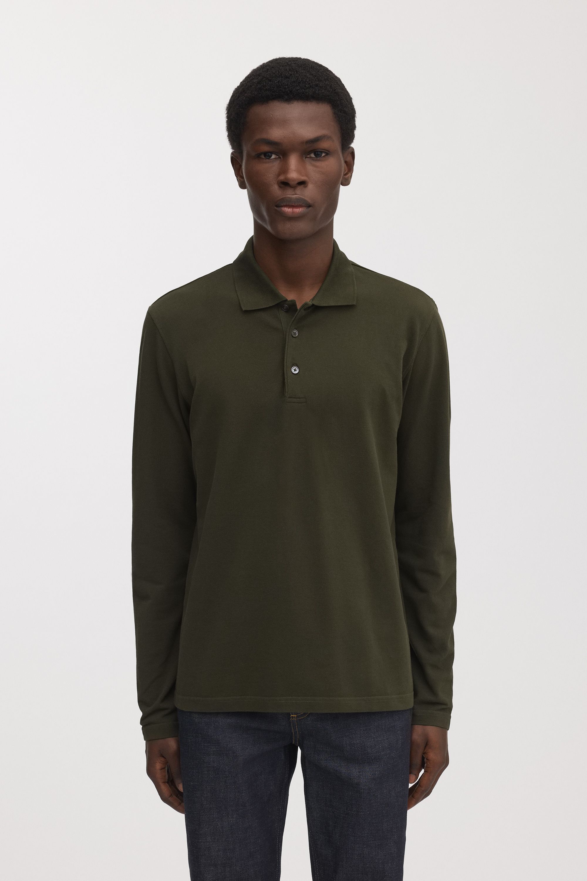 The Long Sleeve Pique Polo