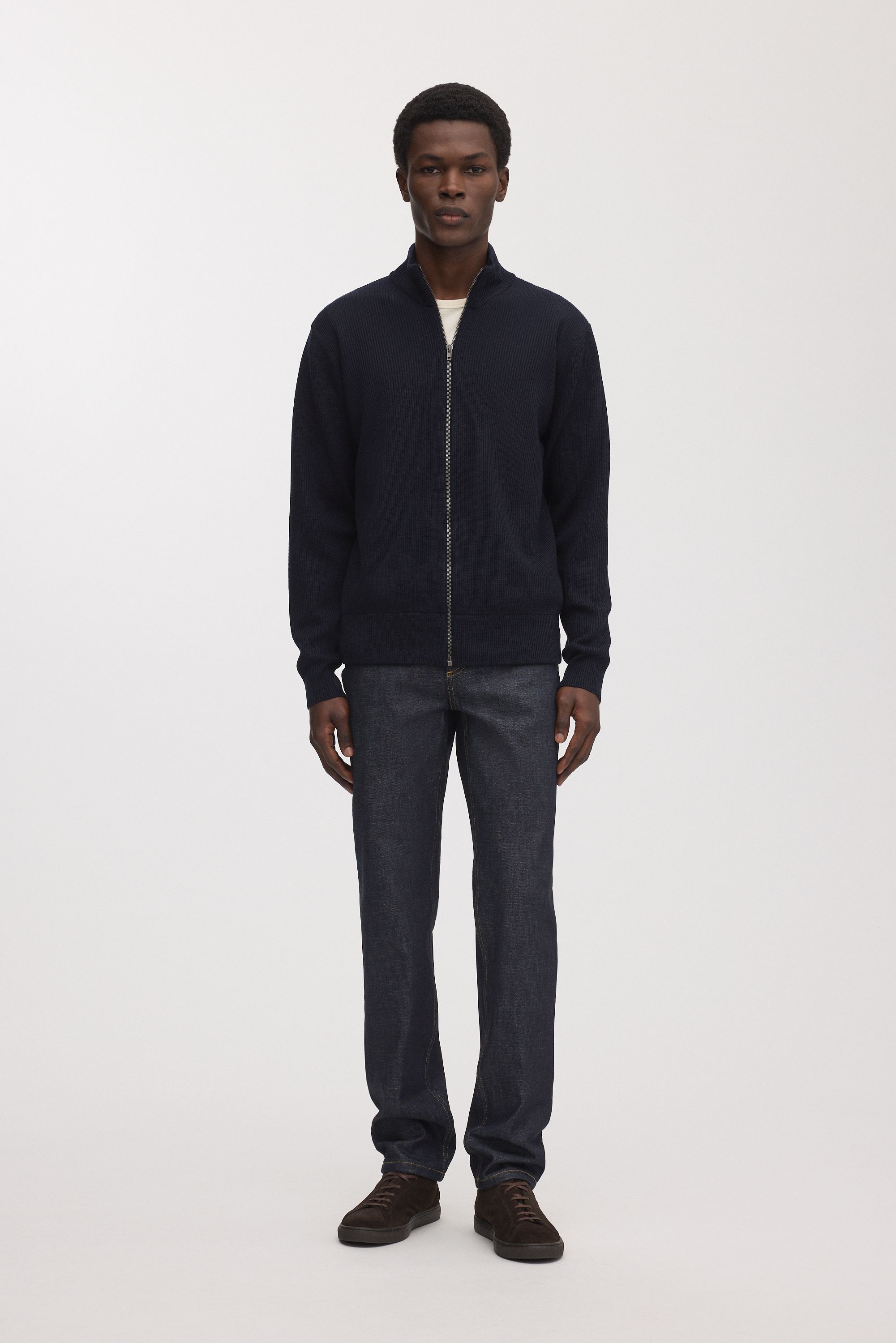 Image number 1 of The Merino Zip Cardigan