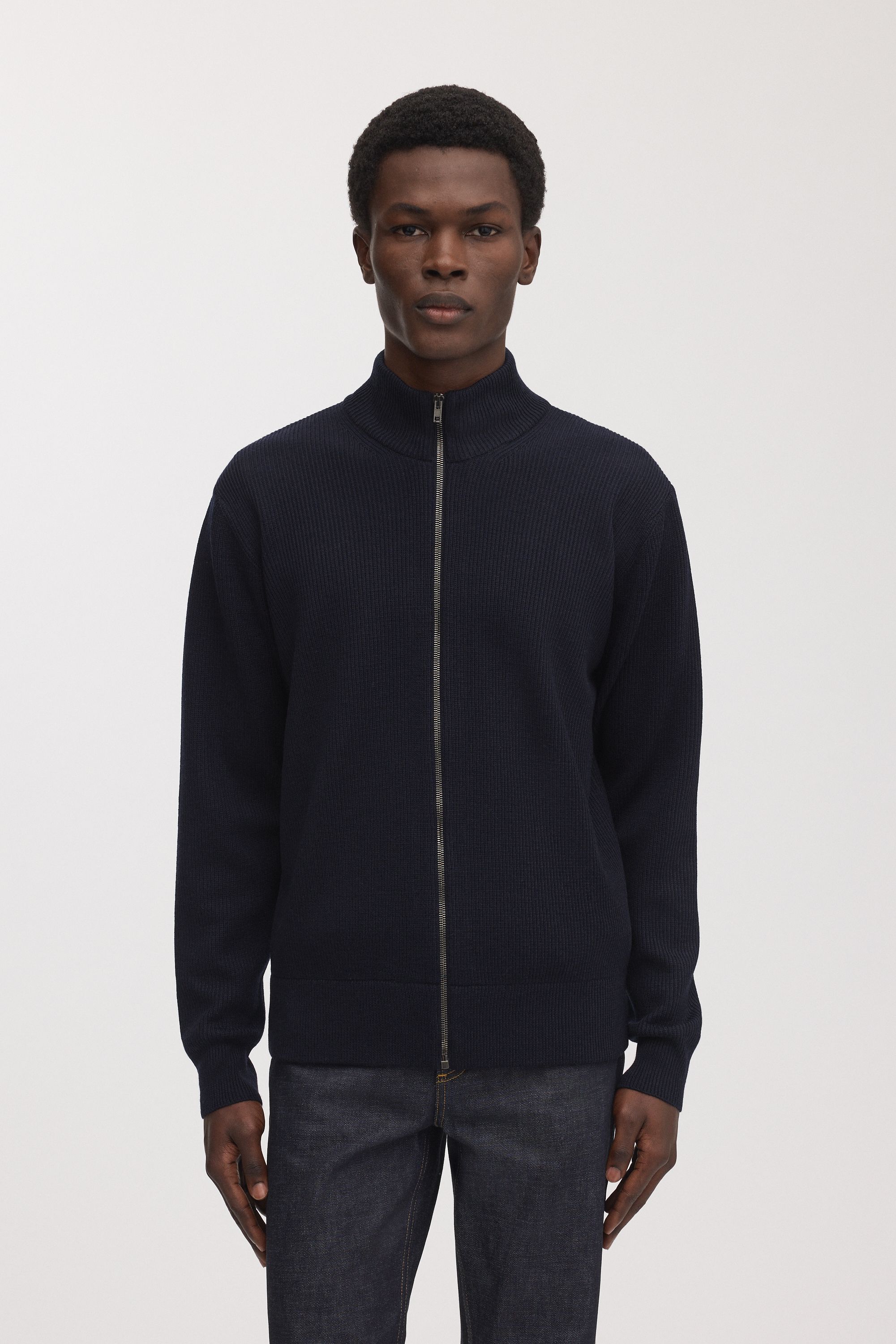 Image number 2 of The Merino Zip Cardigan