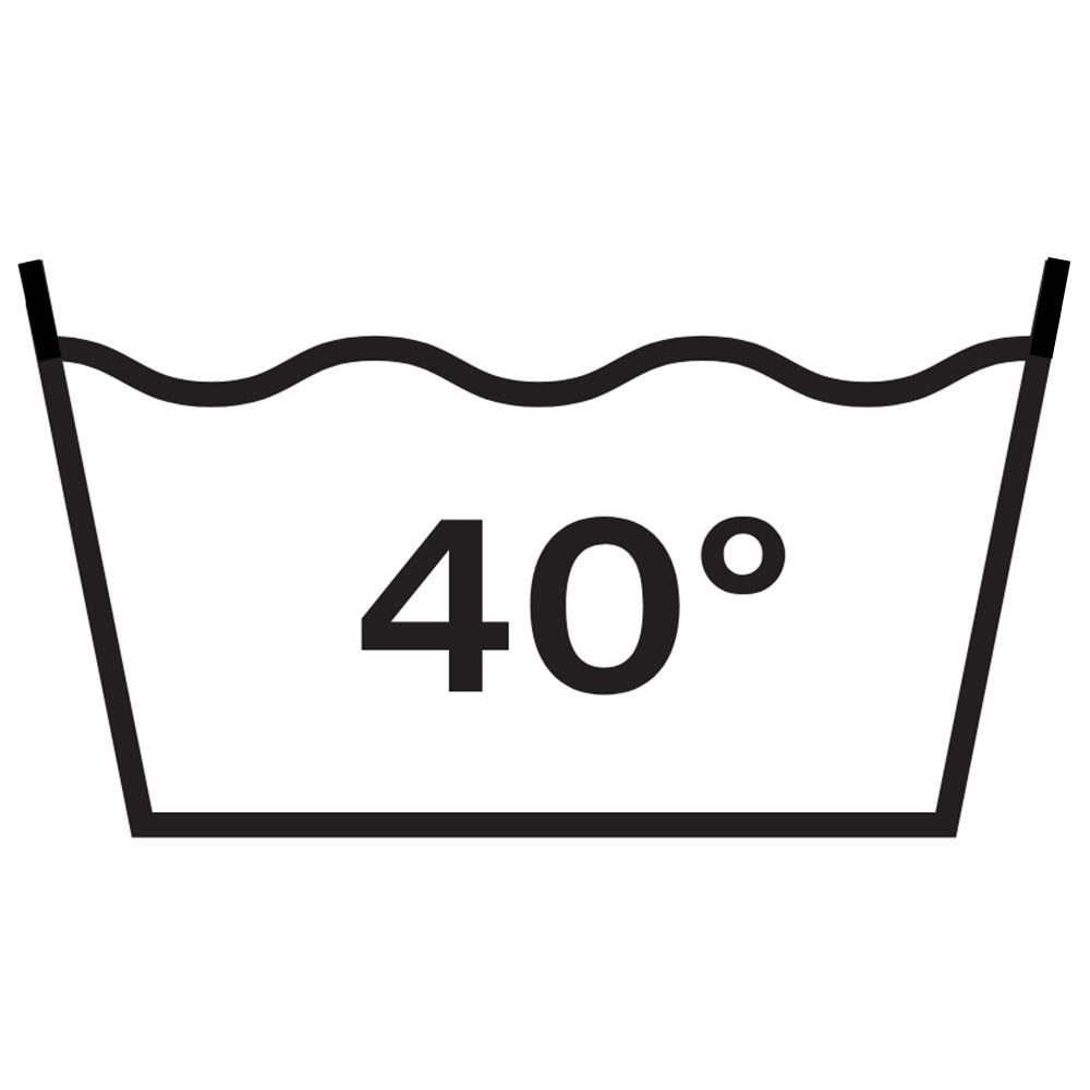 <p>Wash with similar colors at 40°C</p>
