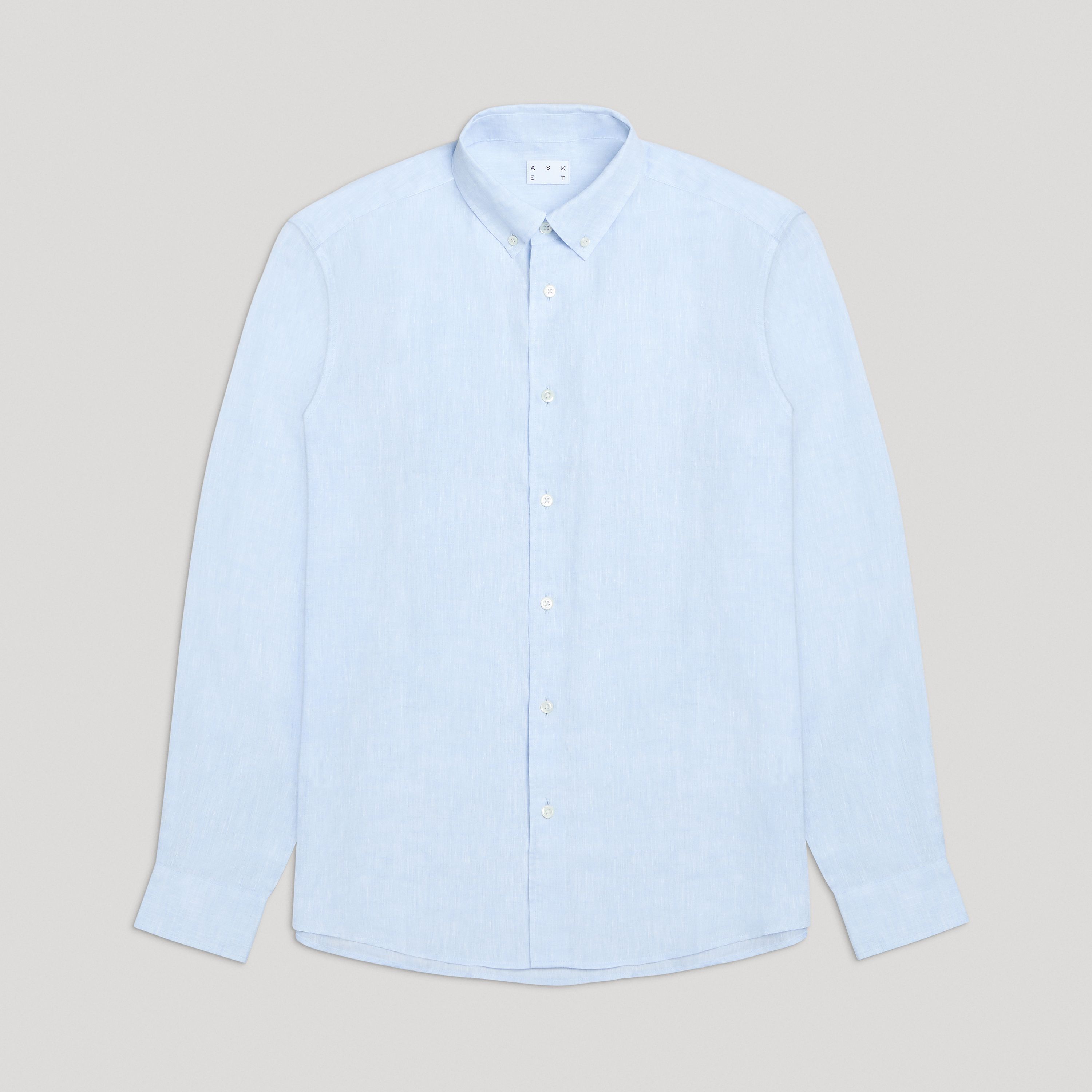 linen light blue mens button shirt short sleeve ,,, /xl main image 1