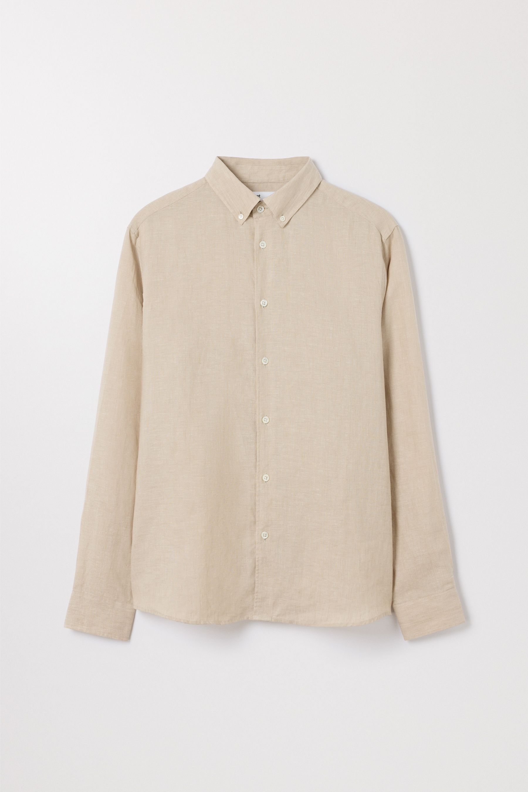 Men's Beige Linen Shirt