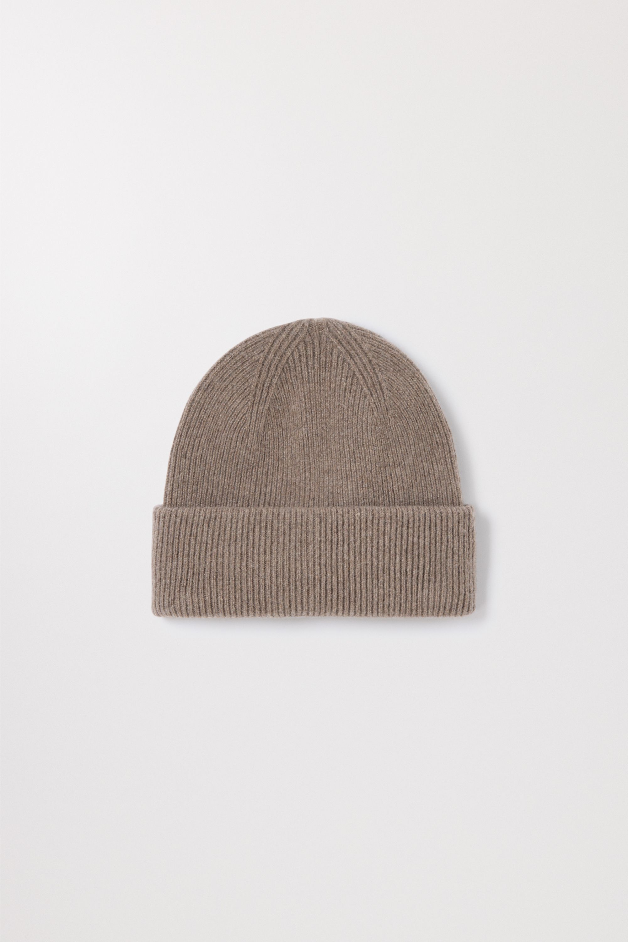 Light Brown Melange Cashmere Beanie | Recycled Cashmere | Asket