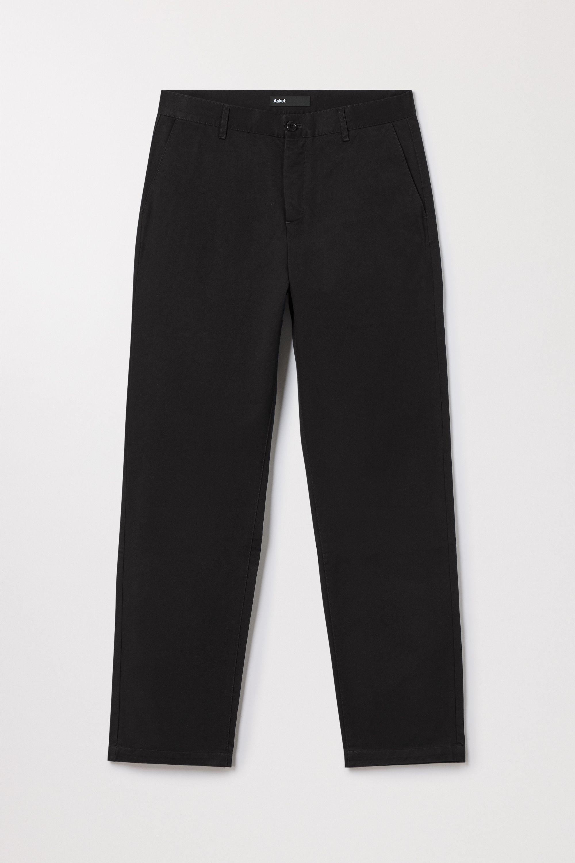 Black Loose Twill Chino | Straight Cut | Organic Cotton | Asket