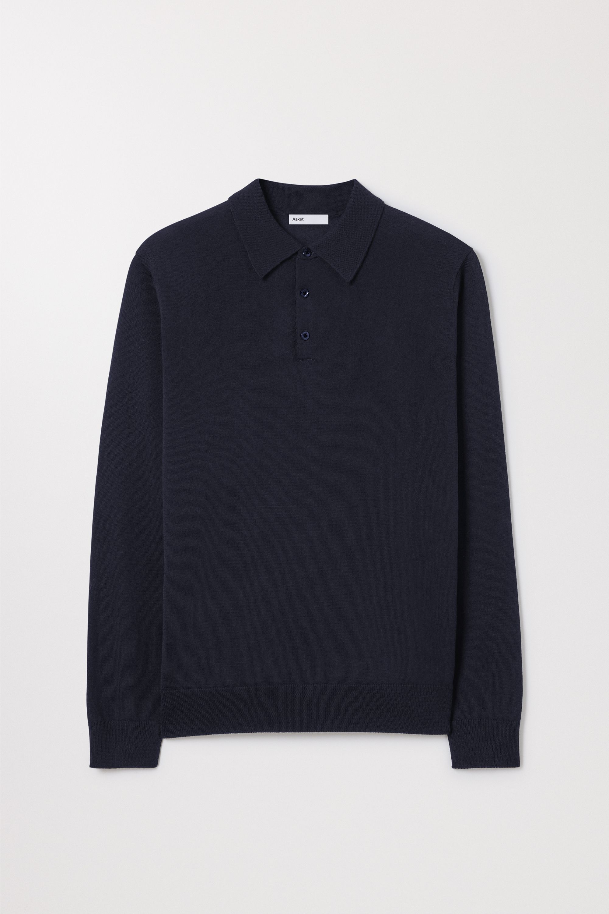Men's Dark Navy Merino Wool Polo