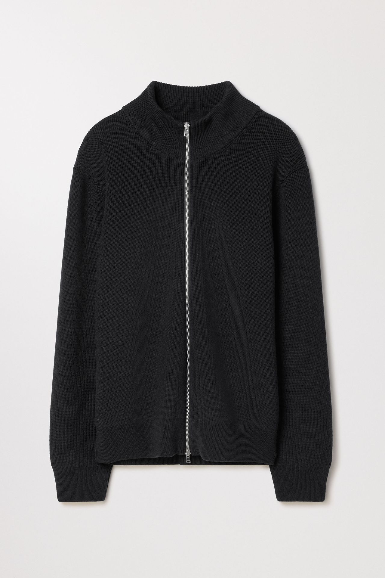 Asket  Merino Zip Cardigan Black - Men
