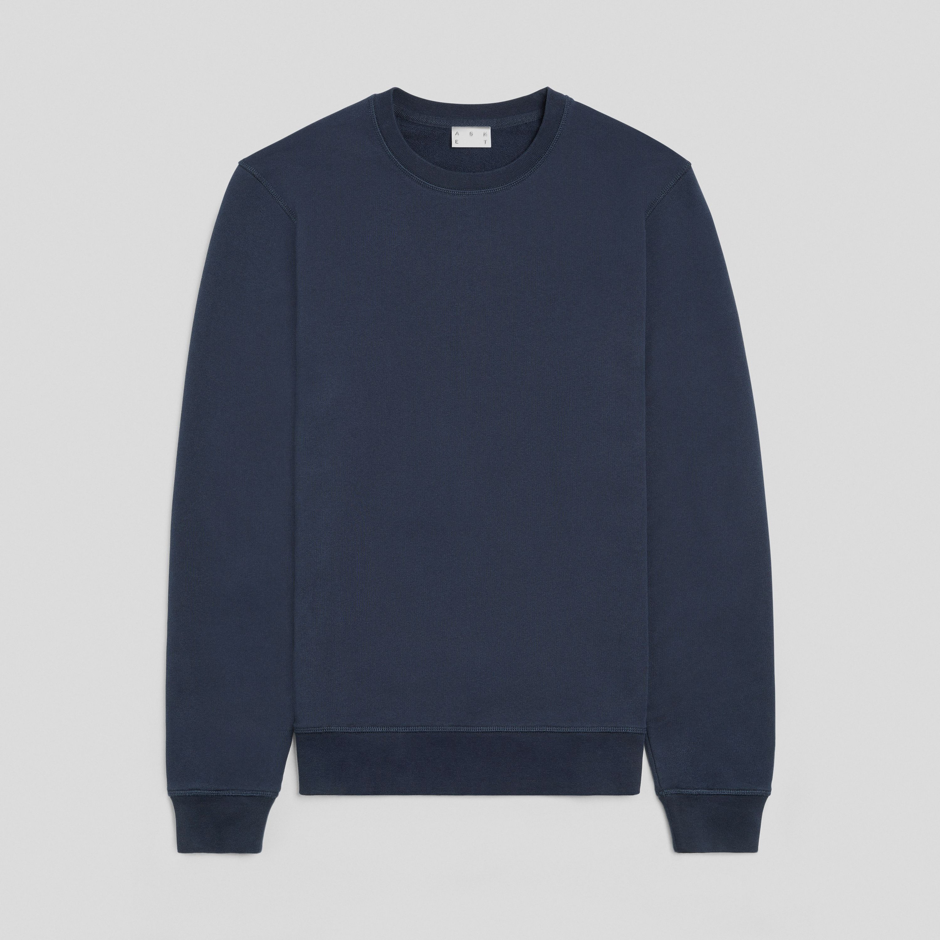 Dark Navy Sweatshirt | Cotton Loopback | Asket