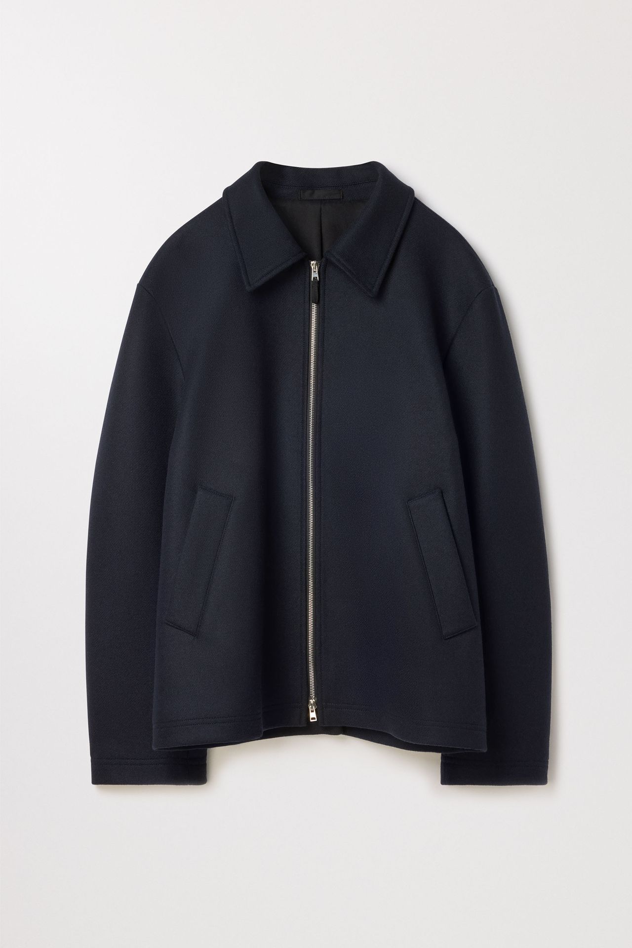 Asket Wool Jacket Dark Navy - Men