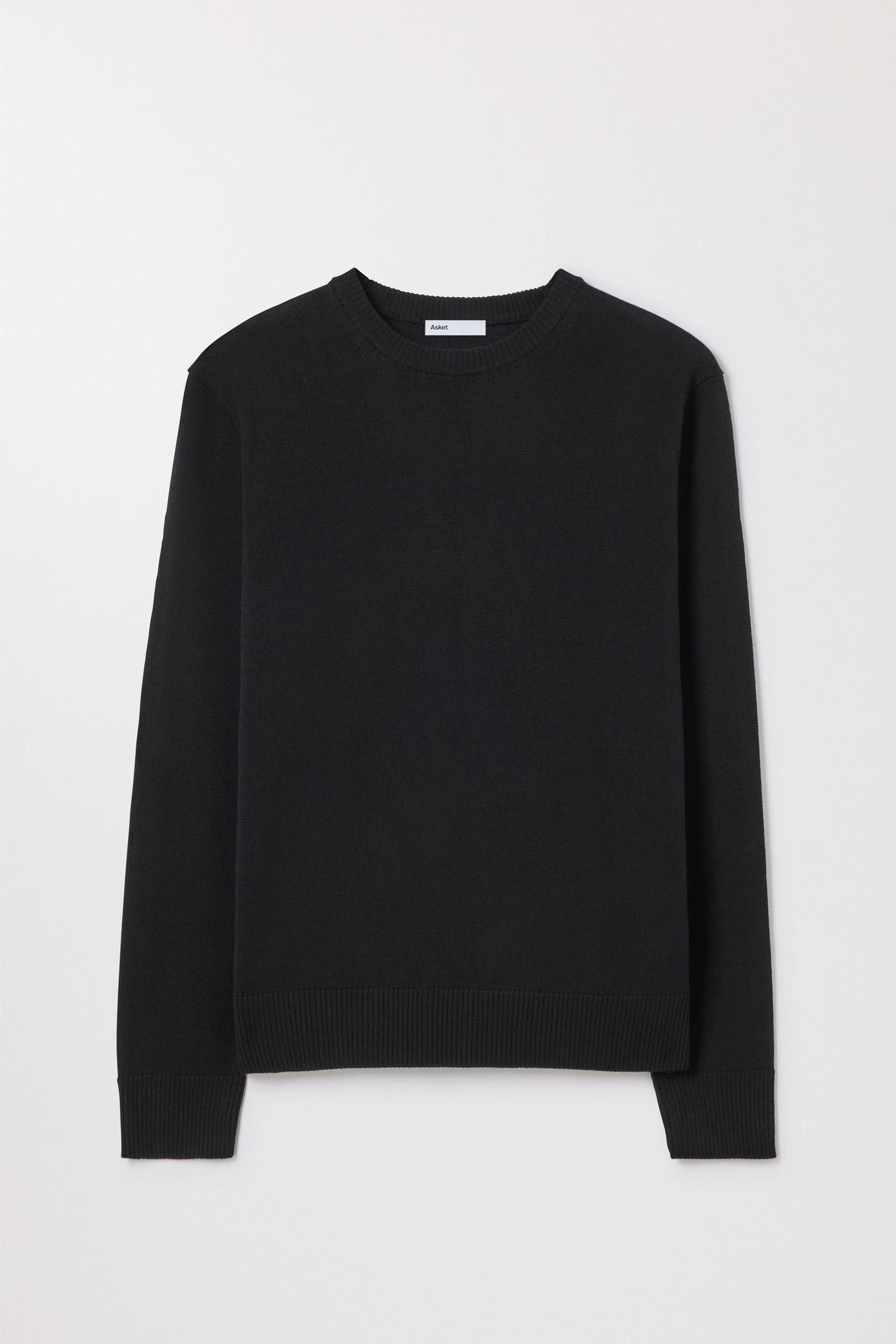 Asket  Merino Sweater Black - Men