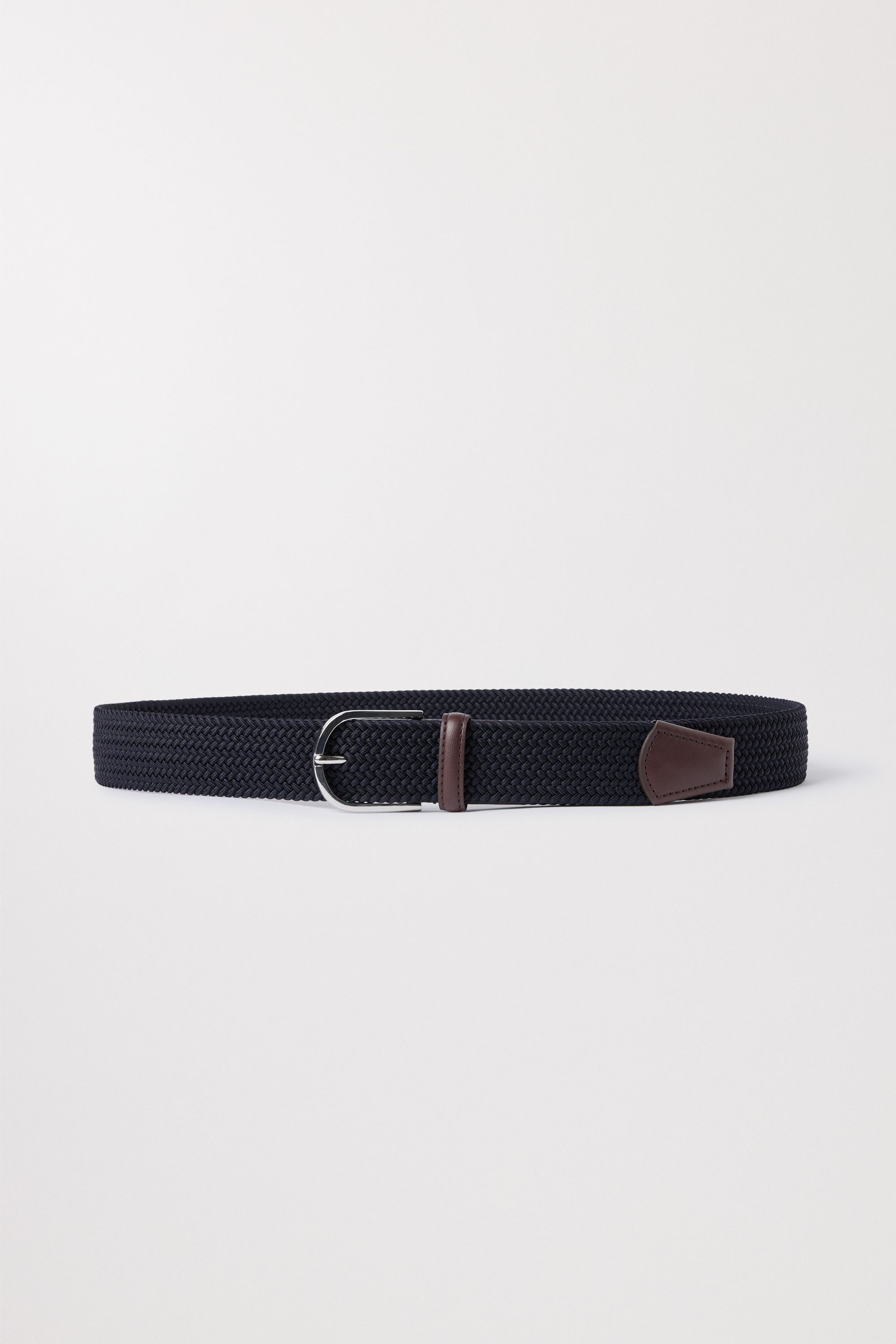 Dark Navy Braided Elastic Belt | Vegan Leather | Asket