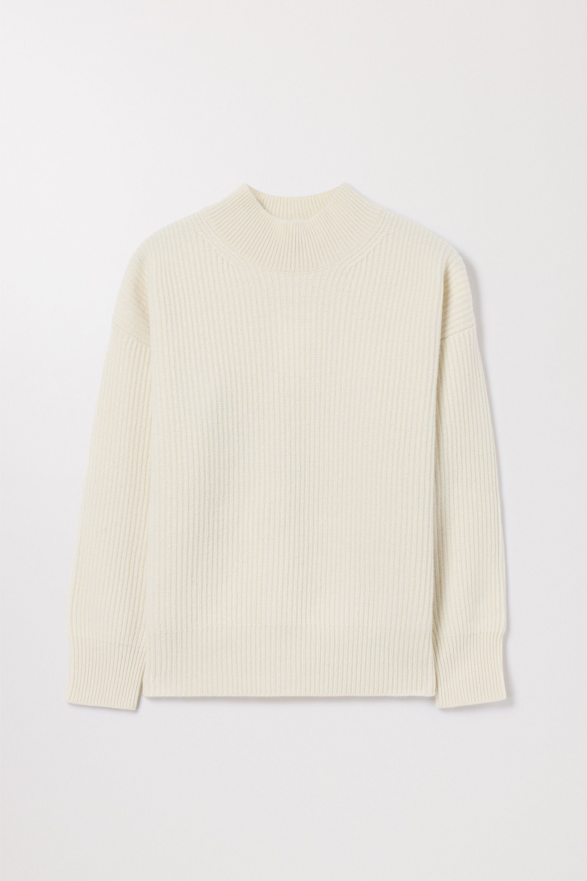 オブシディアン　OBSIDIAN WOOL MOCK NECK PULLOVER Delsie Mock Neck Black in Wool – The Row