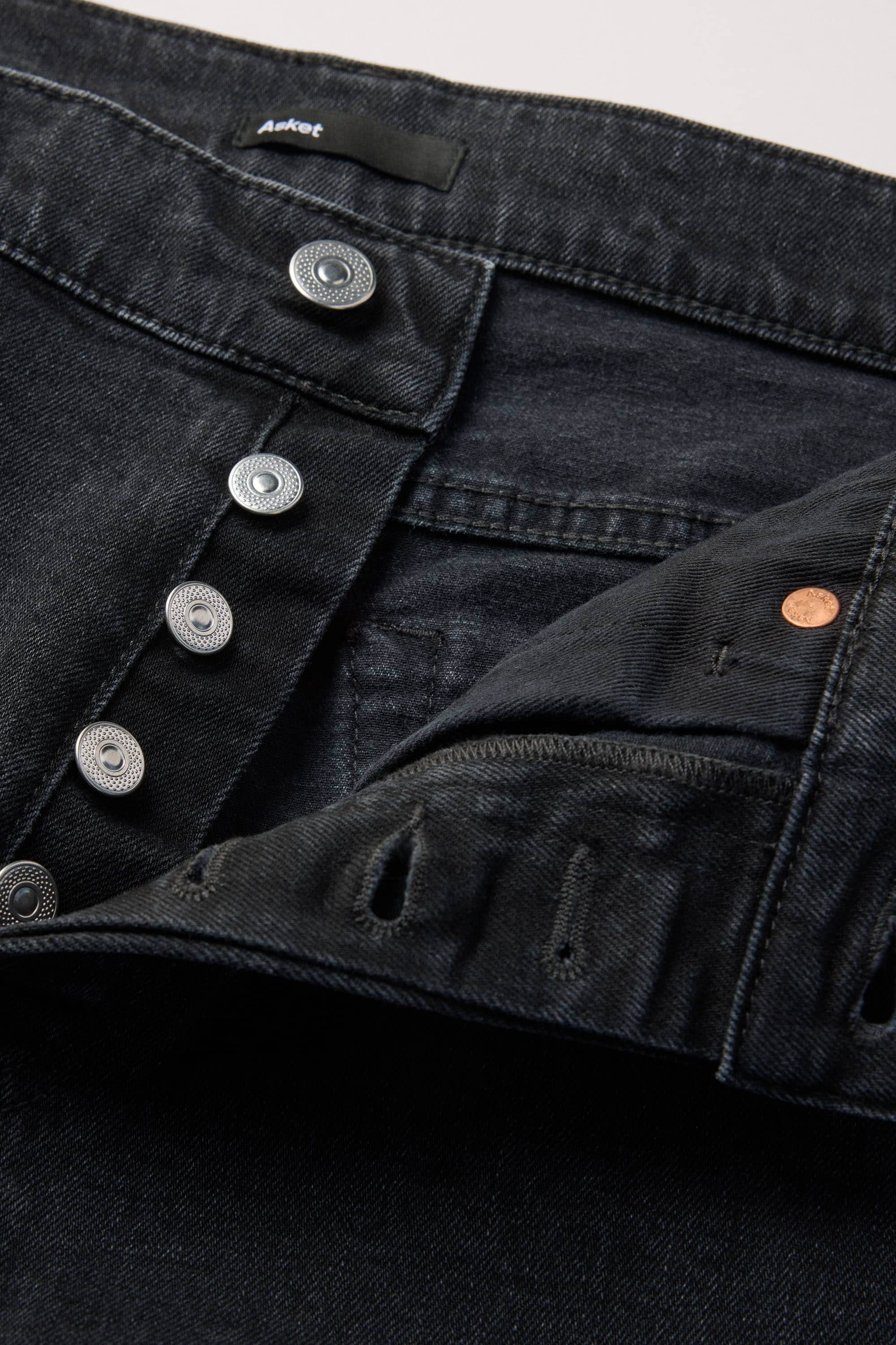 Four-button single layer fly, ecru organic cotton pocket lining