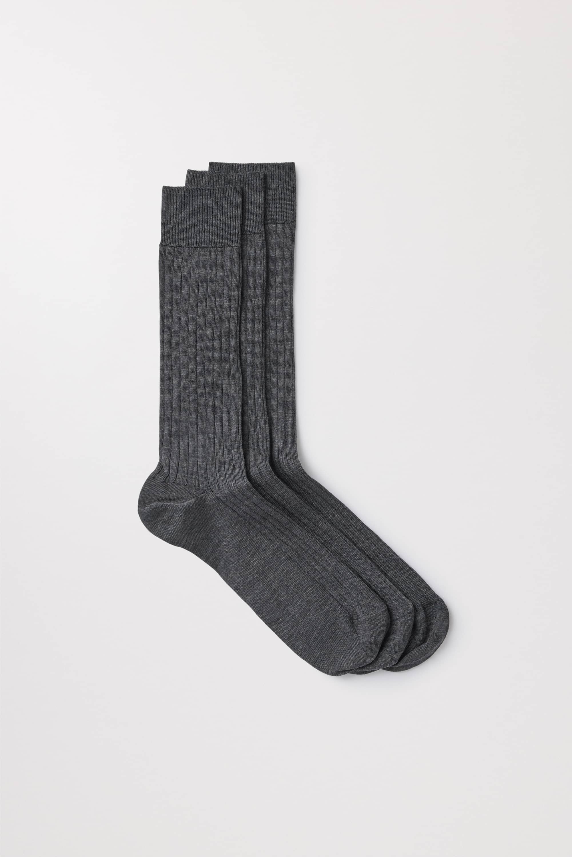 The Ribbed Merino Socks 3-Pack
