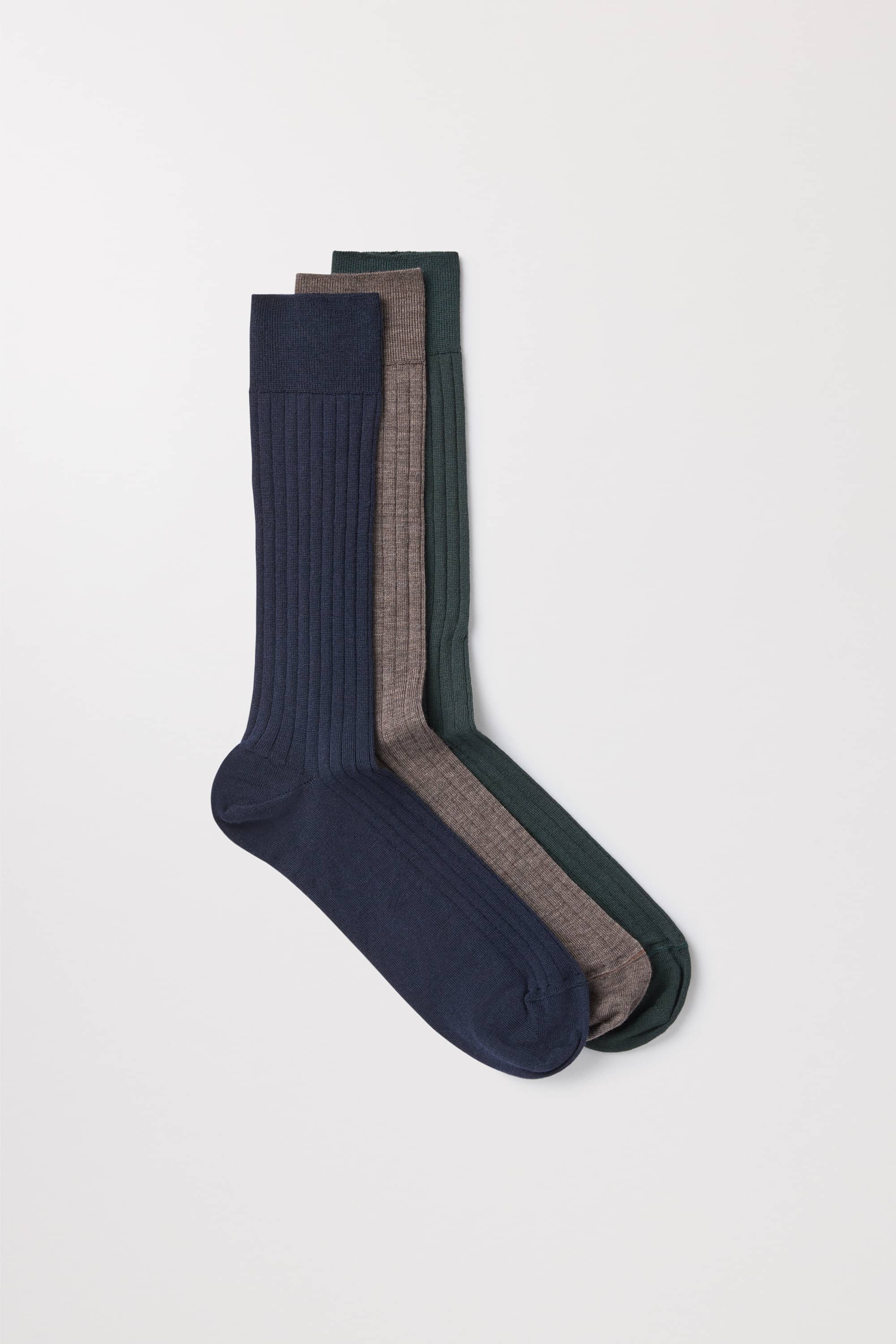The Ribbed Merino Socks 3-Pack