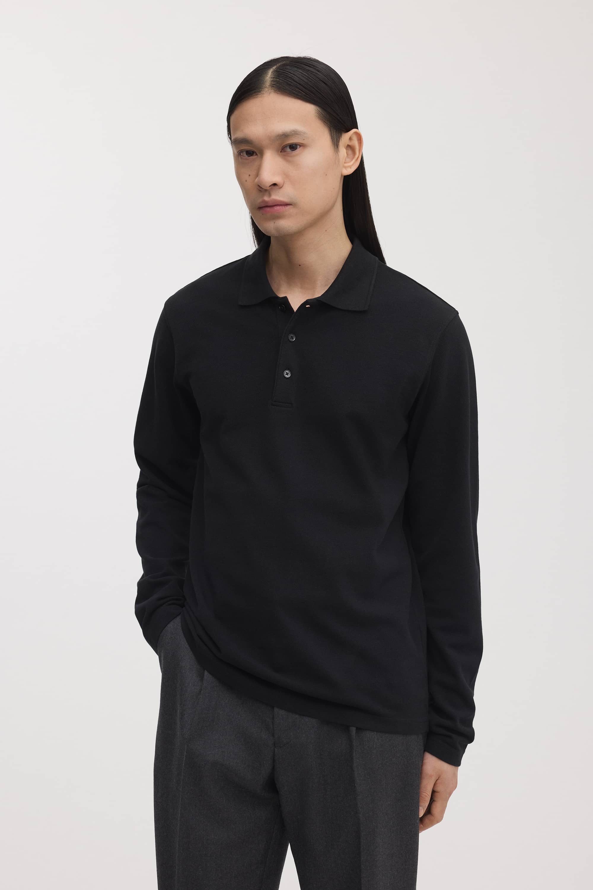 Image number 2 of The Long Sleeve Pique Polo