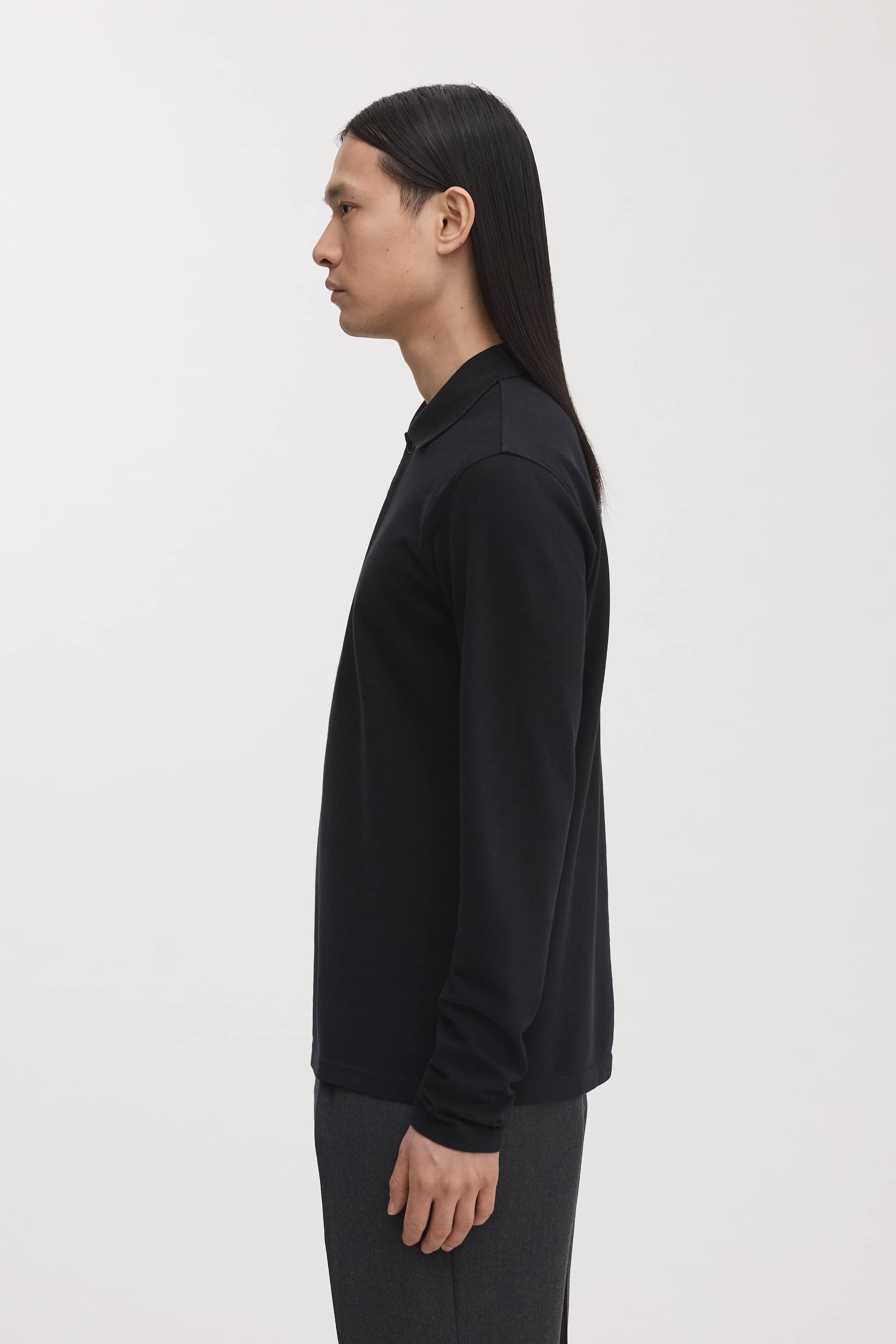 Image number 3 of The Long Sleeve Pique Polo