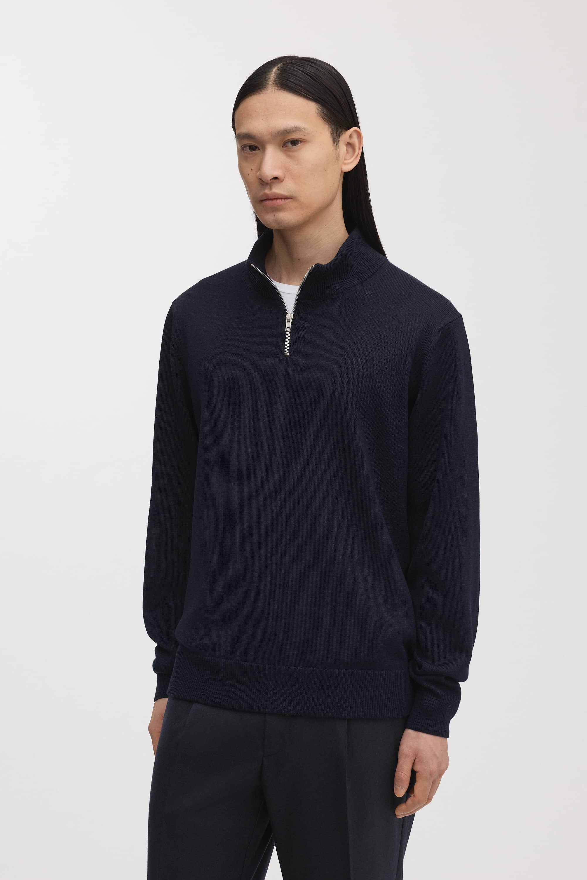 Image number 2 of The Merino Half Zip Sweater
