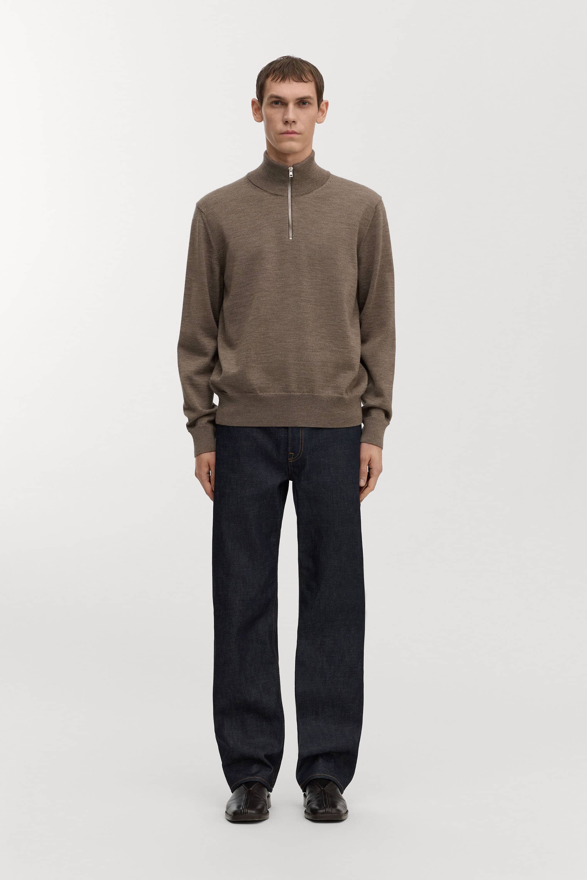 Image number 6 of The Merino Half Zip Sweater