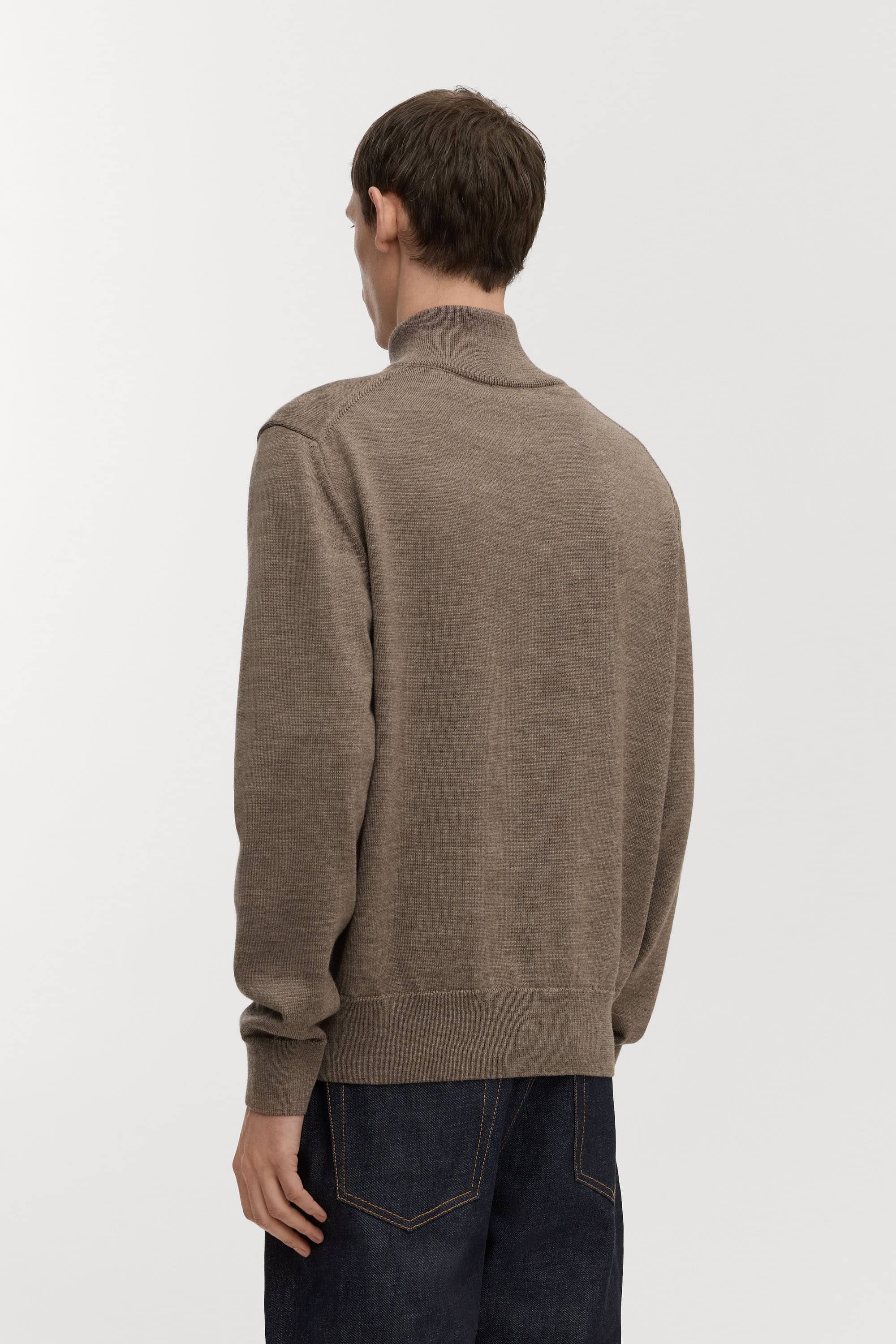 Image number 4 of The Merino Half Zip Sweater