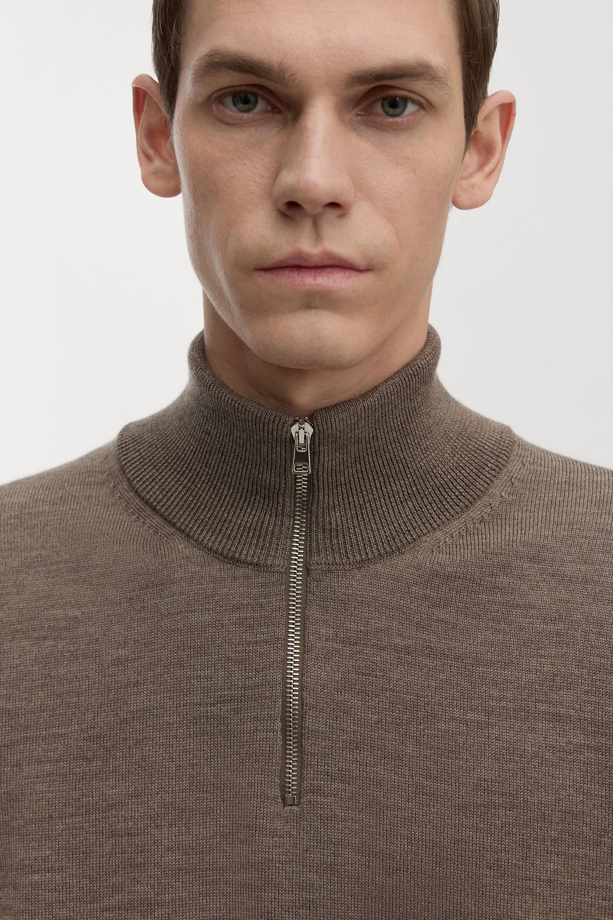 Image number 5 of The Merino Half Zip Sweater