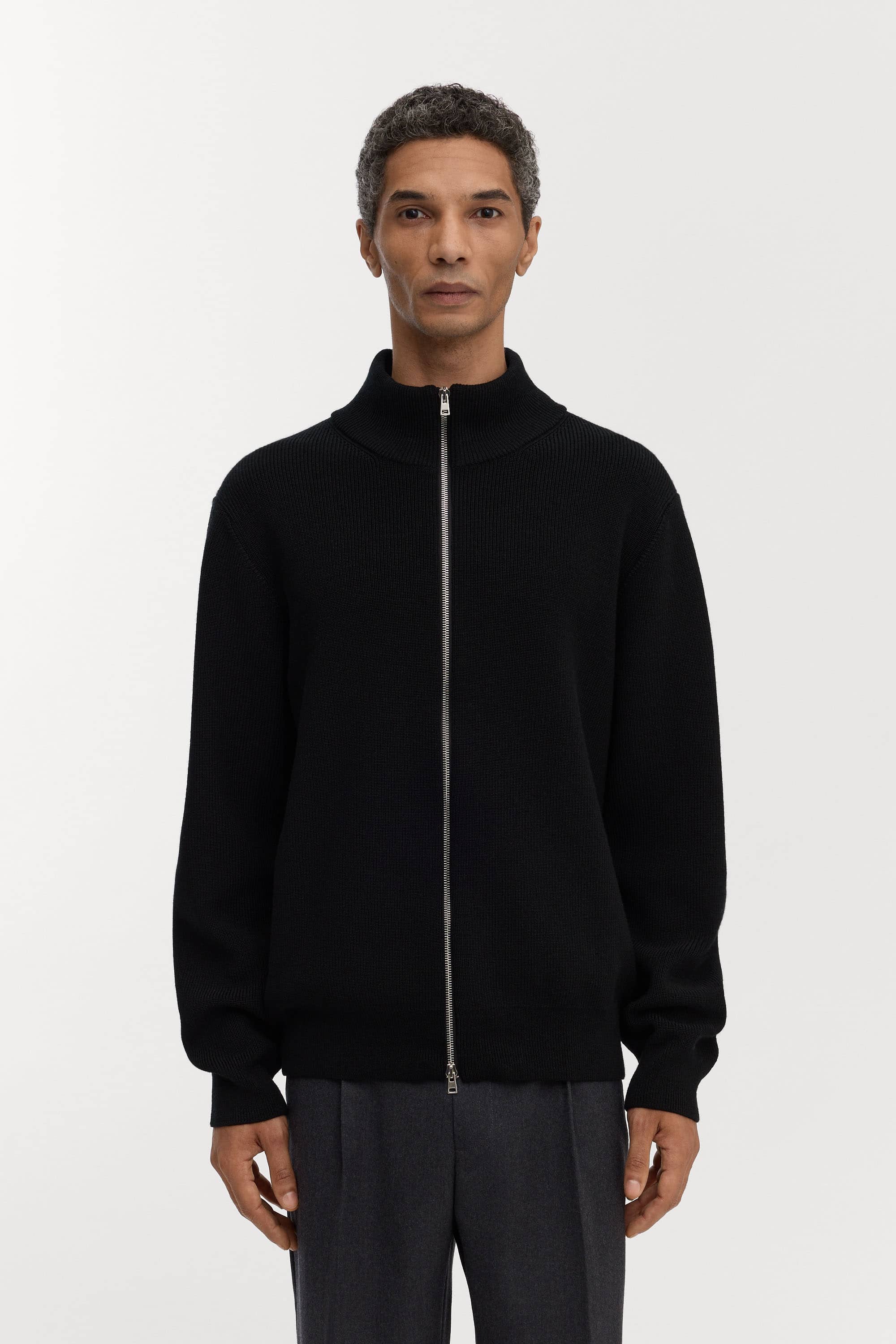 Image number 2 of The Merino Zip Cardigan