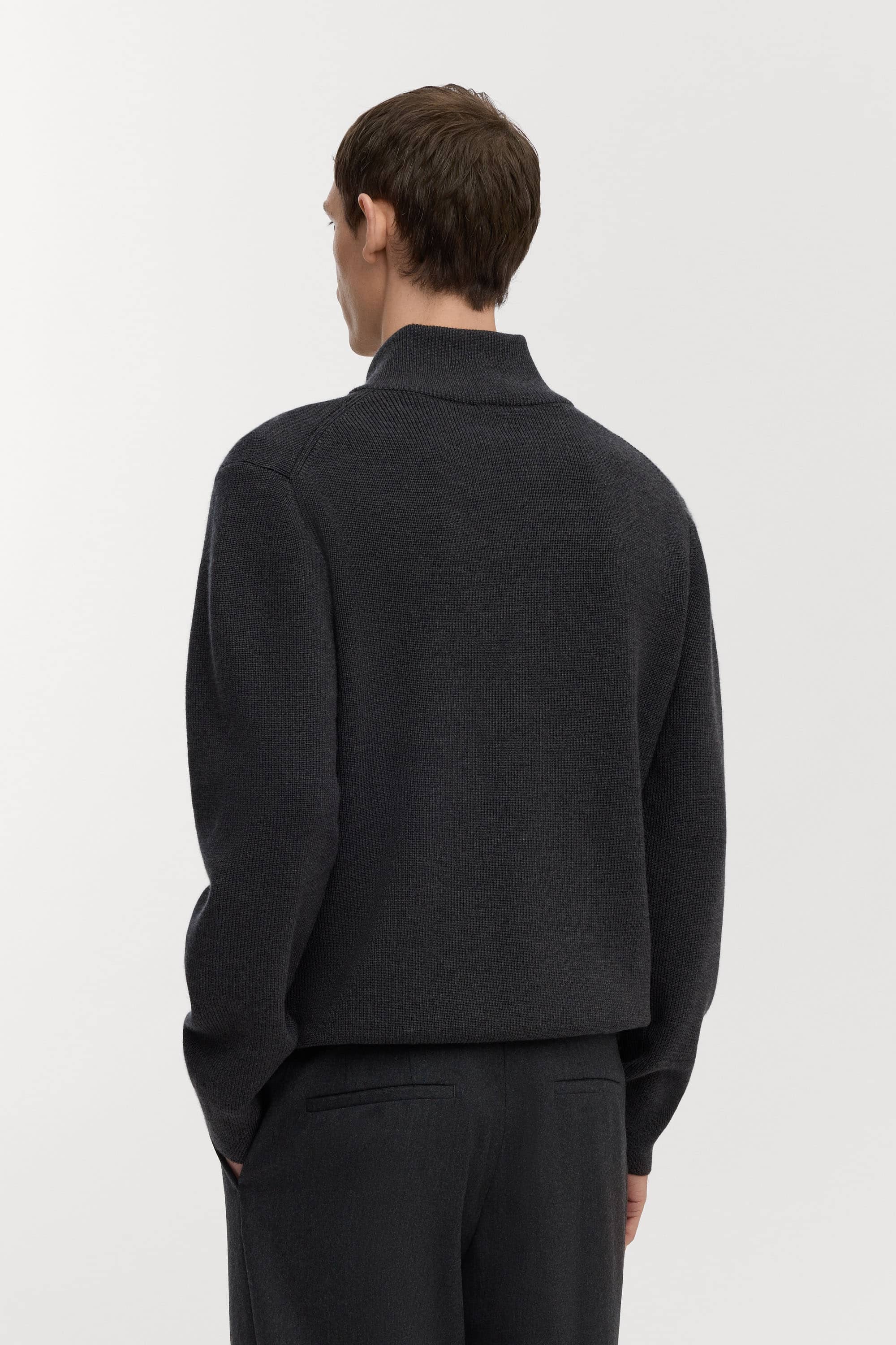 Image number 4 of The Merino Zip Cardigan