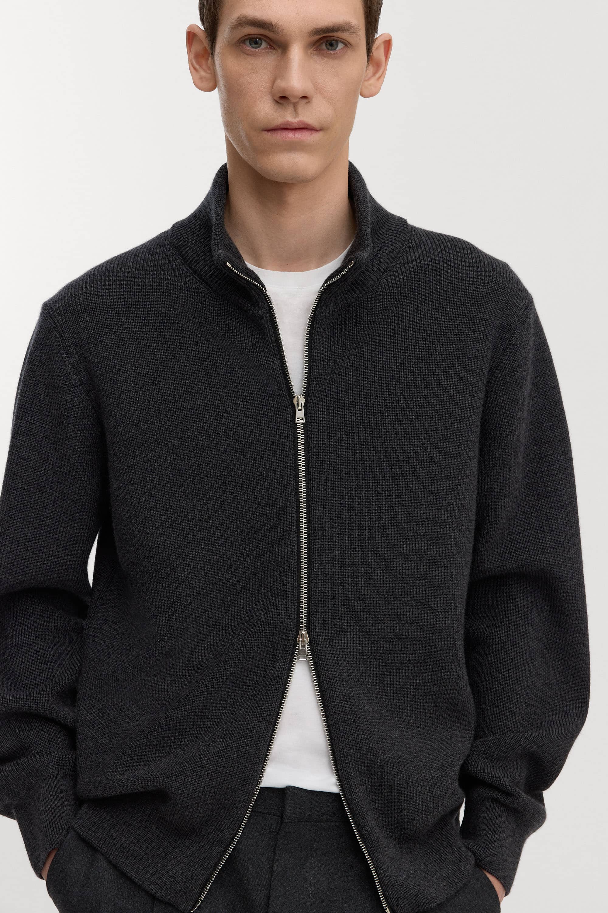 The Merino Zip Cardigan