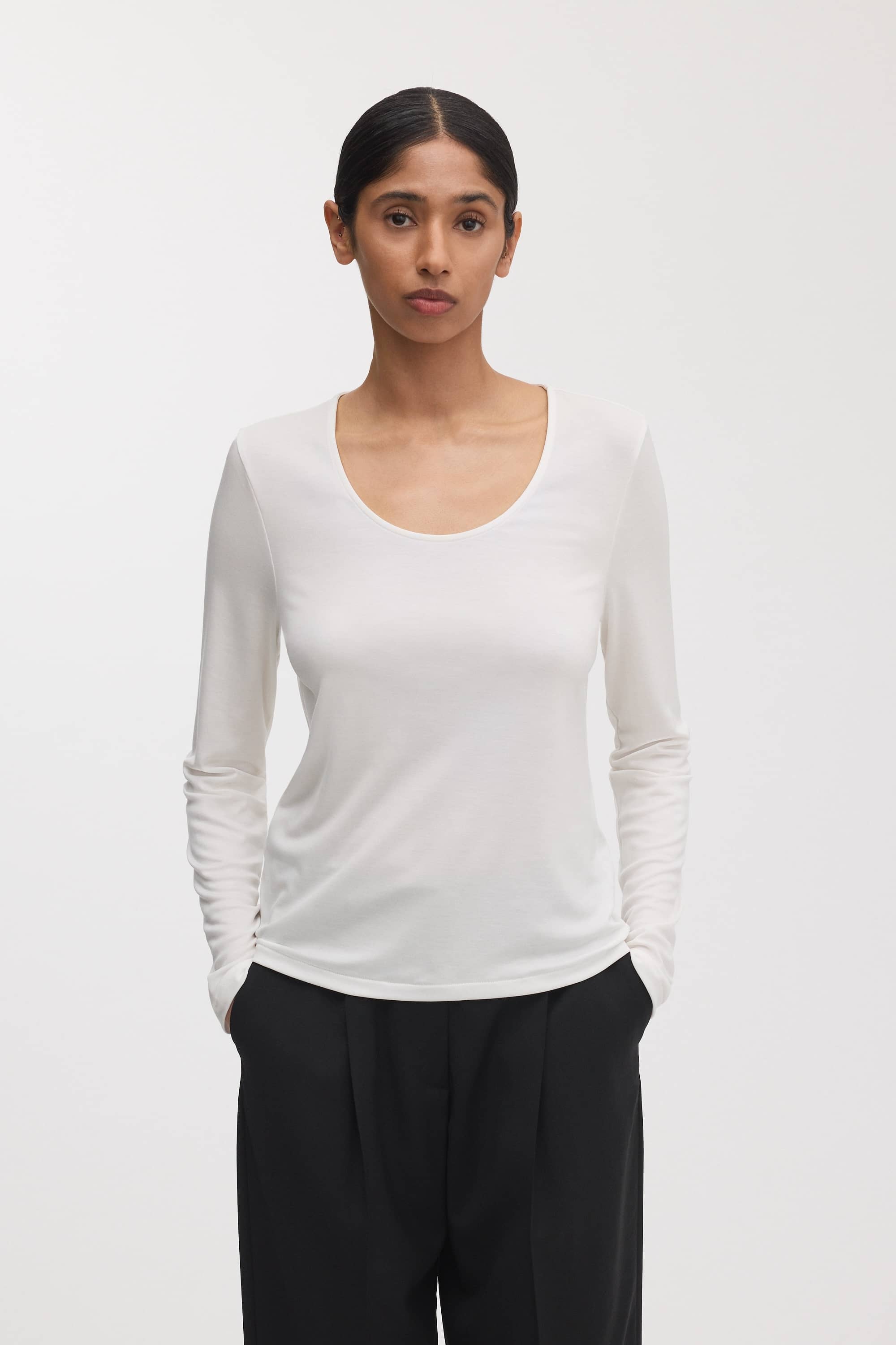 Image number 2 of The Long Sleeve Scoop Neck Top